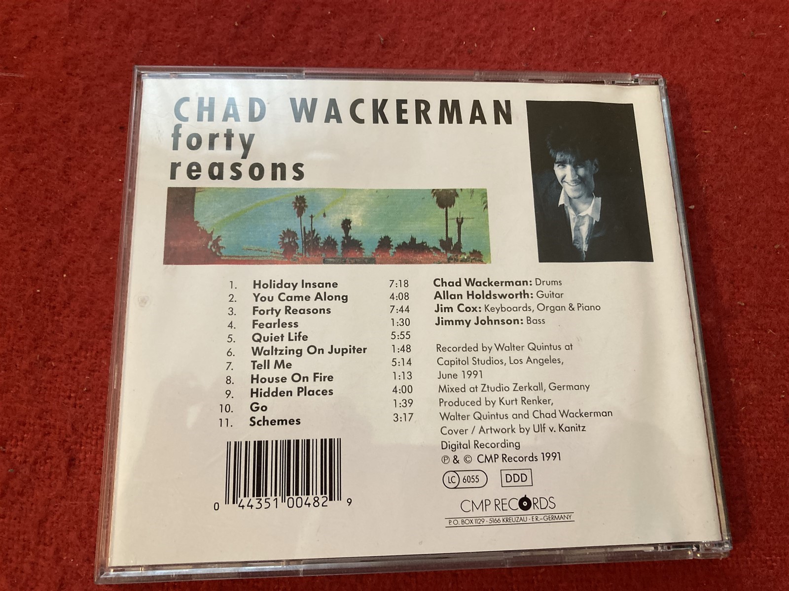 CHAD WACKERMAN FORTY REASONS 1991 CD SIGNED BY ALLAN HOLDSWORTH FREE UK POSTAGE