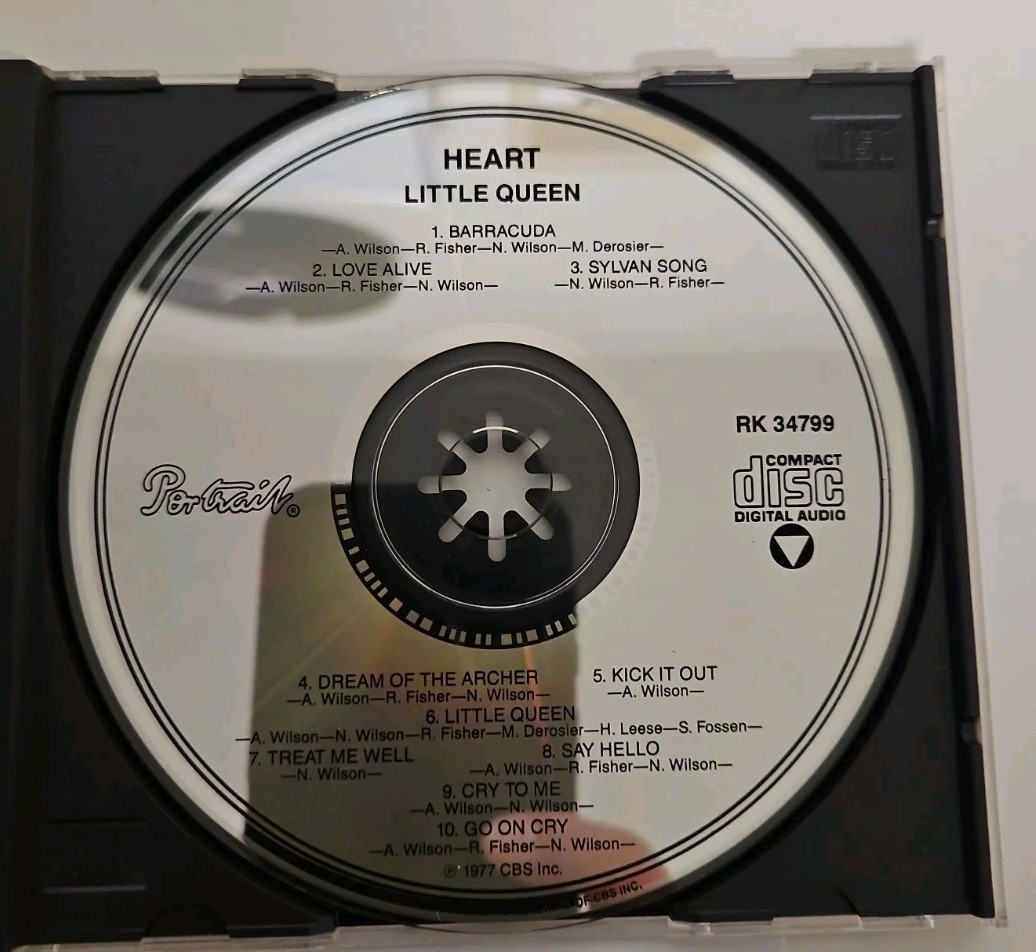 Heart "Little Queen" Compact Disc 1977 Portrait records 1989 re-release VG+