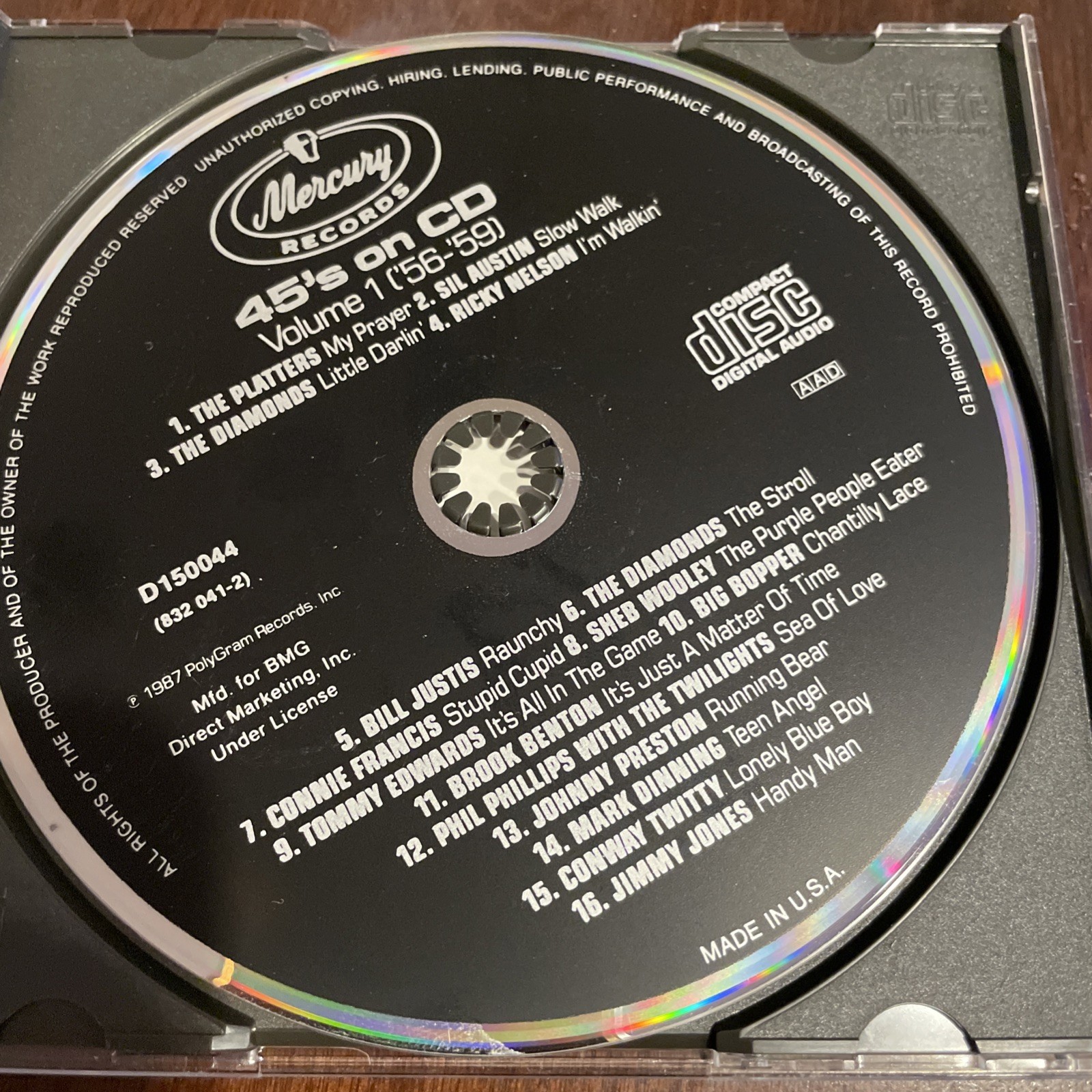 45's on CD lot of 2 CD's; Volumes 1,3 Mercury/Smash/Philips/Fontana/MGM pop
