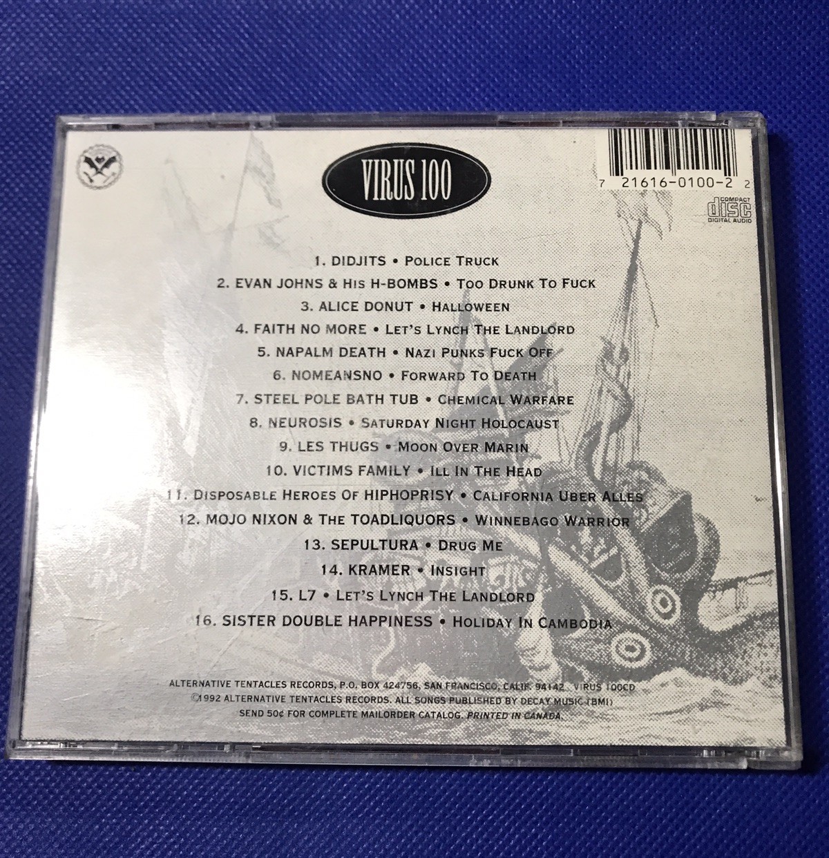 Dead Kennedy Covers-V/A by Virus 100 (CD, 1992)