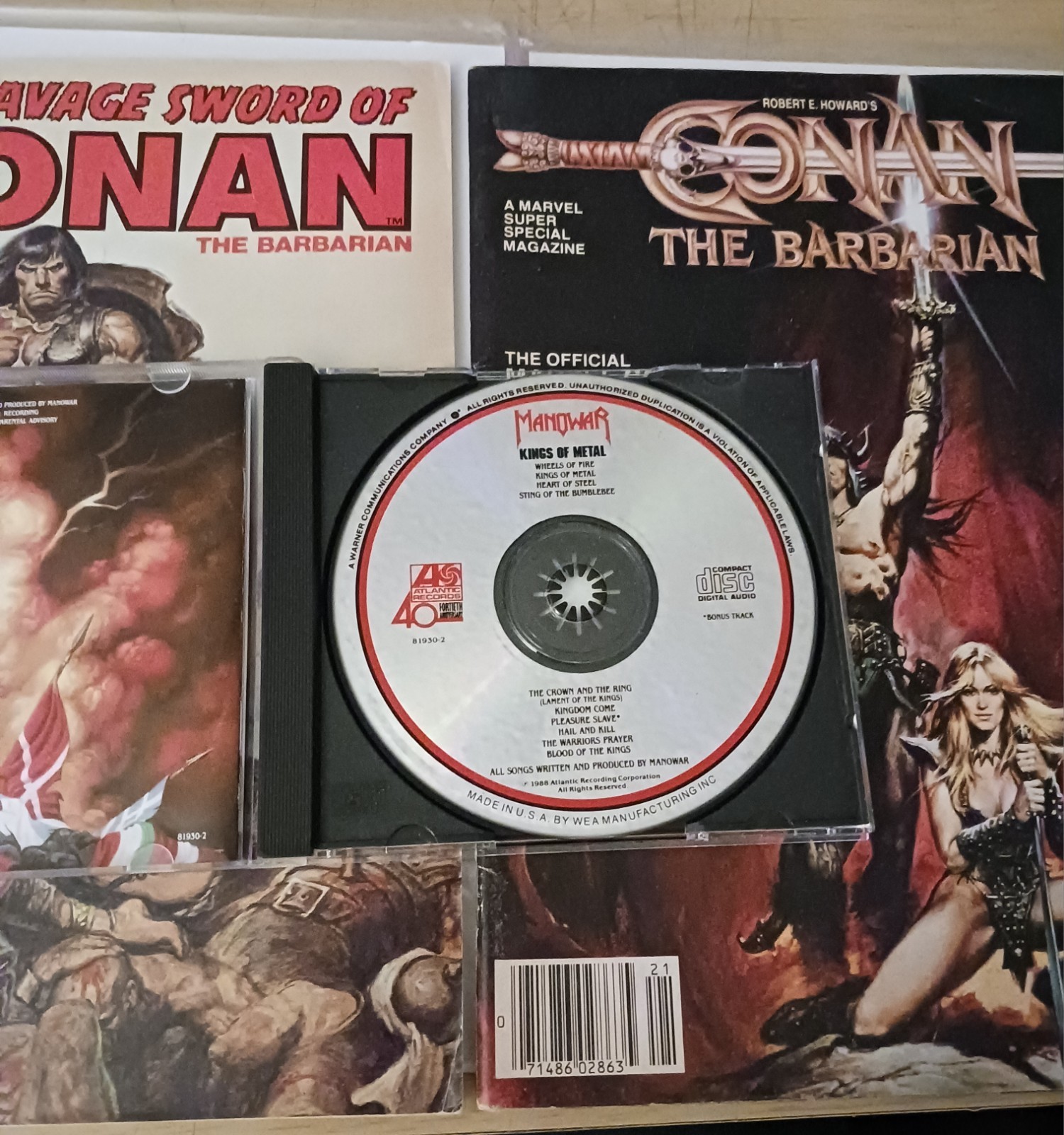 Kings of Metal Manowar CD 1988 Heavy Power True Sword Conan Sonja Castle Rat