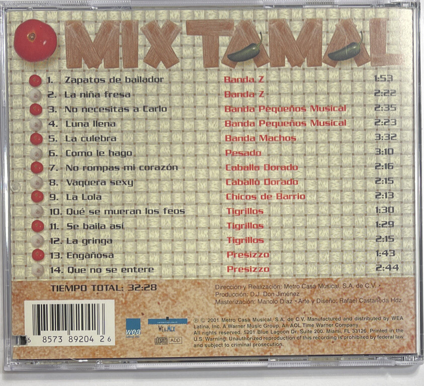 Mixtamal by Various Artists (CD, Jul-2001, WEA (Distributor))