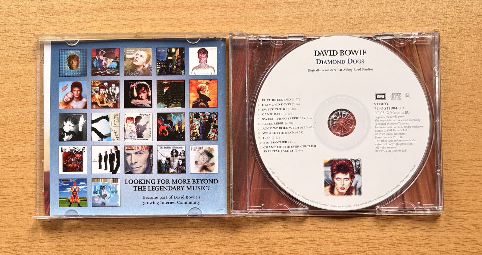 David Bowie CDs - Hunky Dory, Aladdin Sane, Diamond Dogs, LOW, Changes