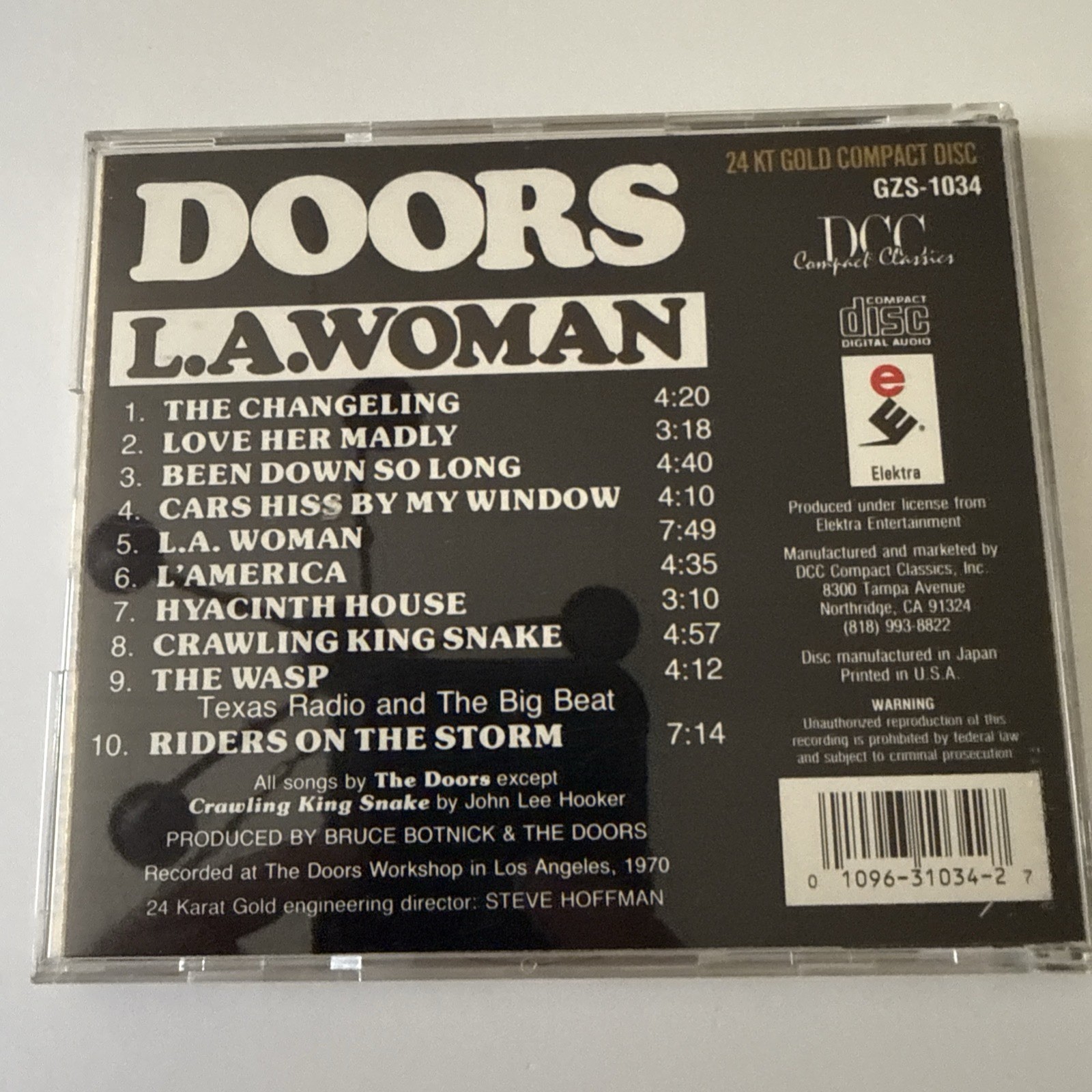 L.A. Woman by The Doors (CD, Mar-1993, DCC) NM/M- Booklet Missing Otherwise Mint