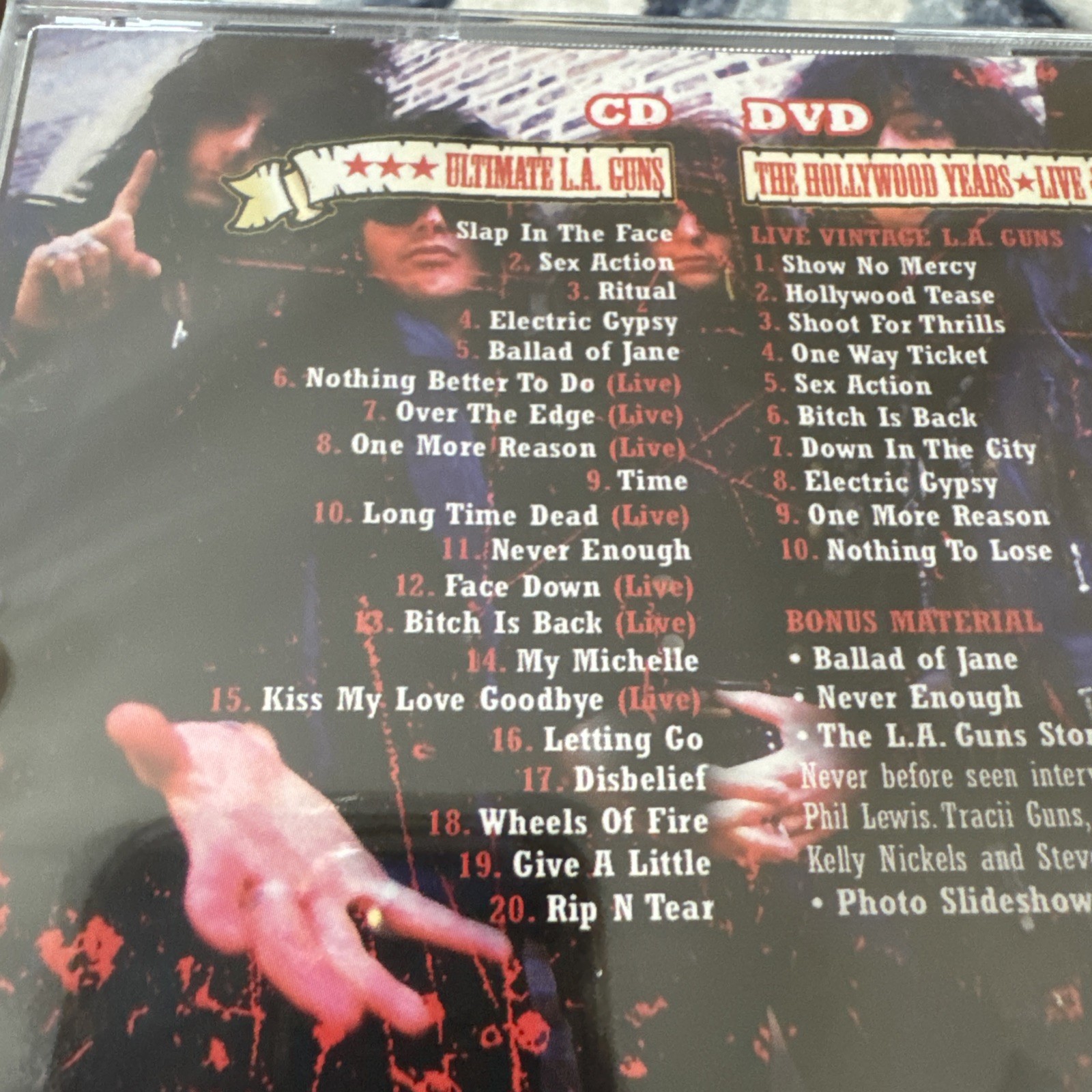 NEW* L.A. GUNS Ultimate Guns and Vision CD & DVD! N' Roses Skid Row Mötley Crüe