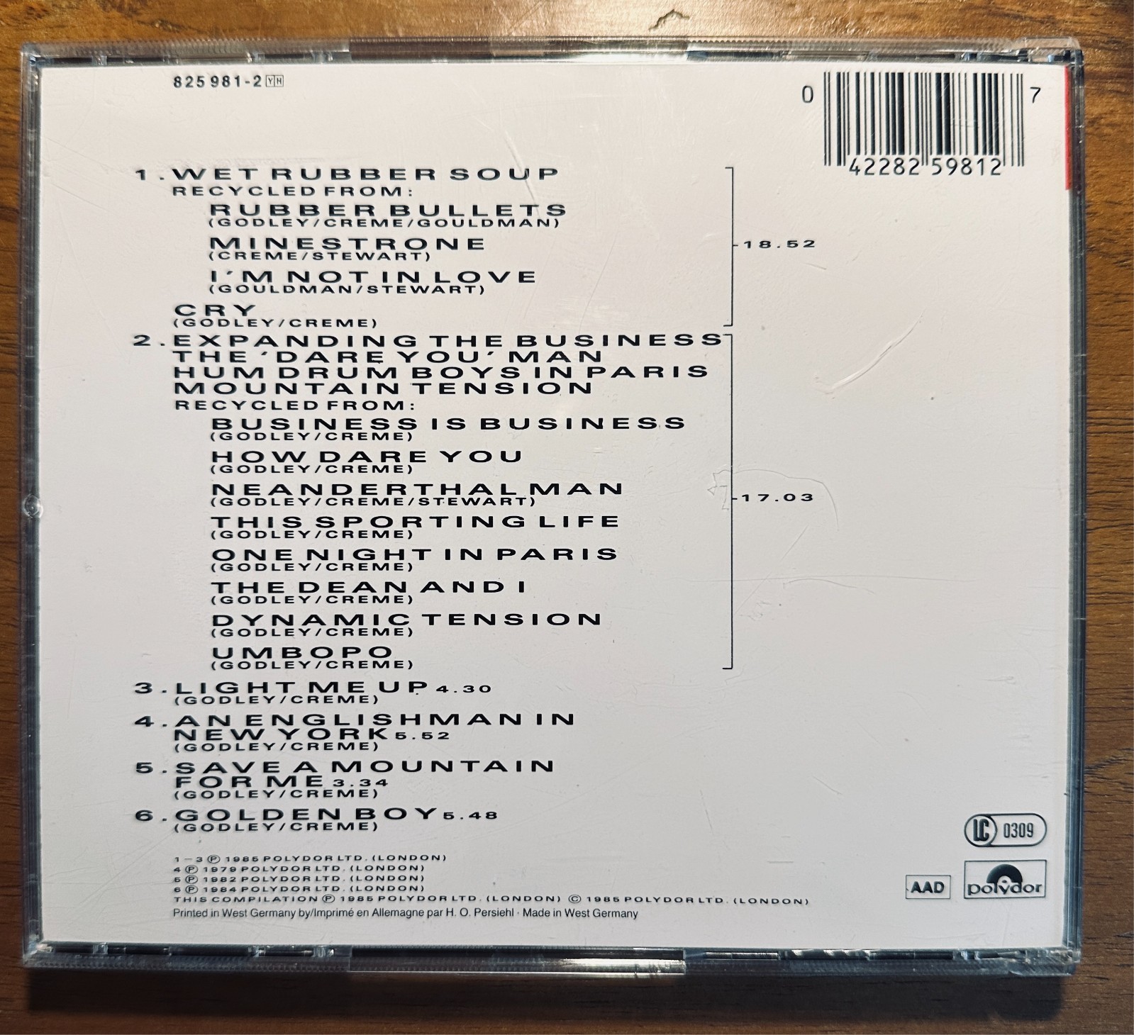 Godley & Creme - History Mix Vo1 1 - West German Import - Tested & Actual Photos