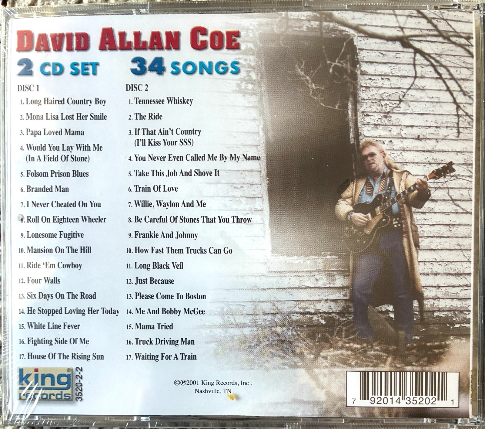 DAVID ALLAN COE - Original Outlaw Of Country Music (Factory Sealed 2-CD Set)