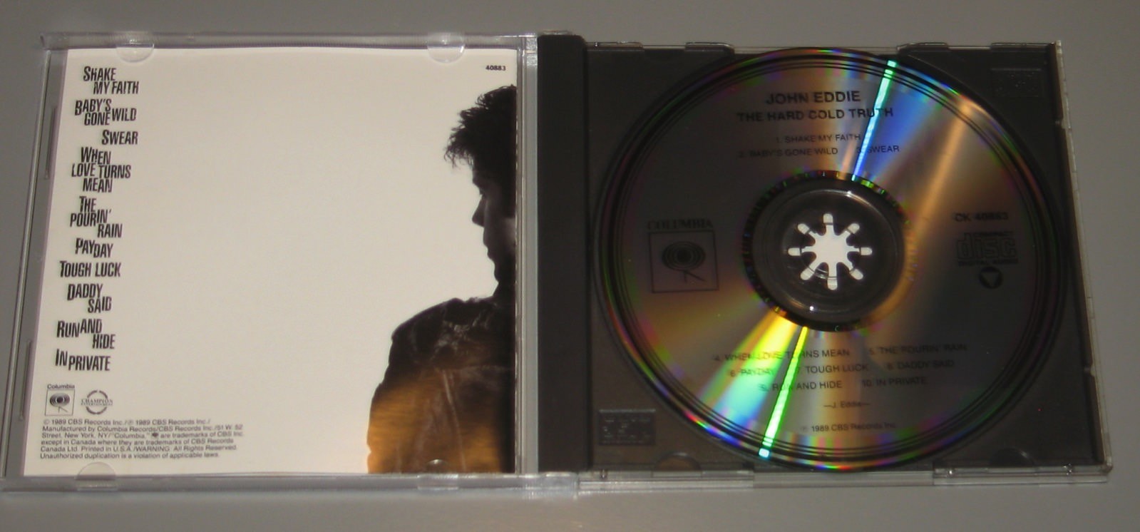 John Eddie - The Hard Cold Truth (CD, 1989, Columbia Records)
