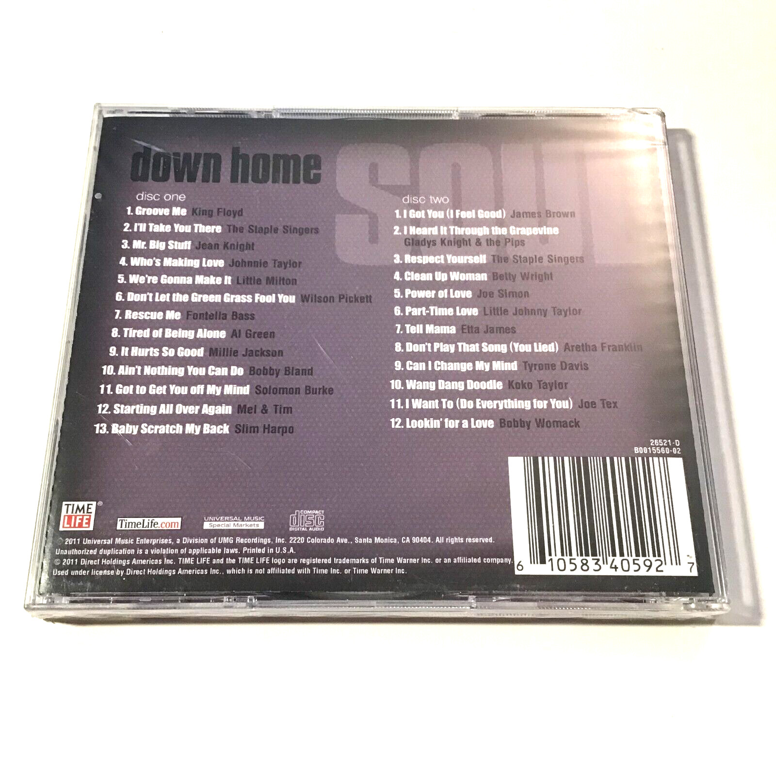 Time Life Down Home Soul (2-CD) R&B, Various, James Brown Etta James, Al Green