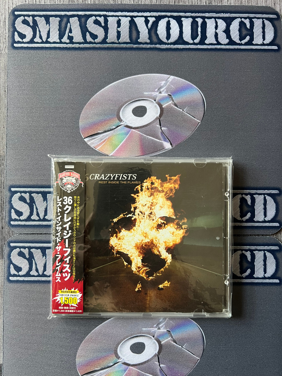 36 CRAZYFISTS - REST INSIDE THE FLAME(RARE JAPAN IMPORT CD/+ OBI STRIP/+1 TRACK)