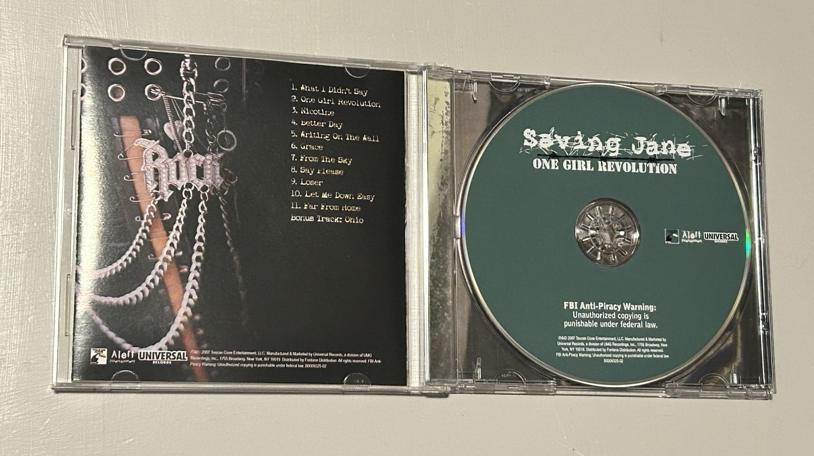 Saving Jane One Girl Revolution CD 2007 Alternative Rock Universal Jewel Case