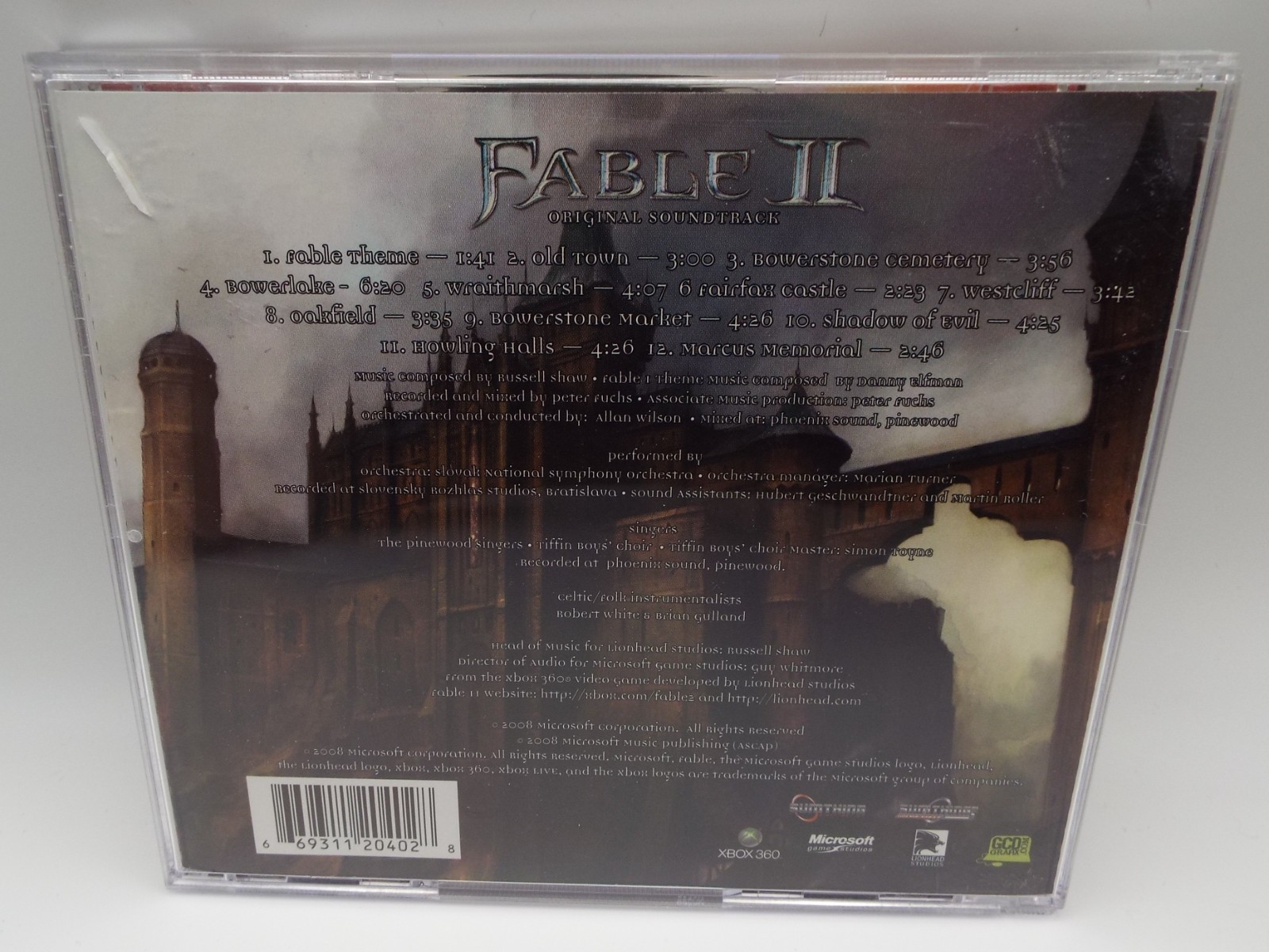 Fable & II (Original Soundtracks) (2 CD Set) Two, Microsoft, Video Game