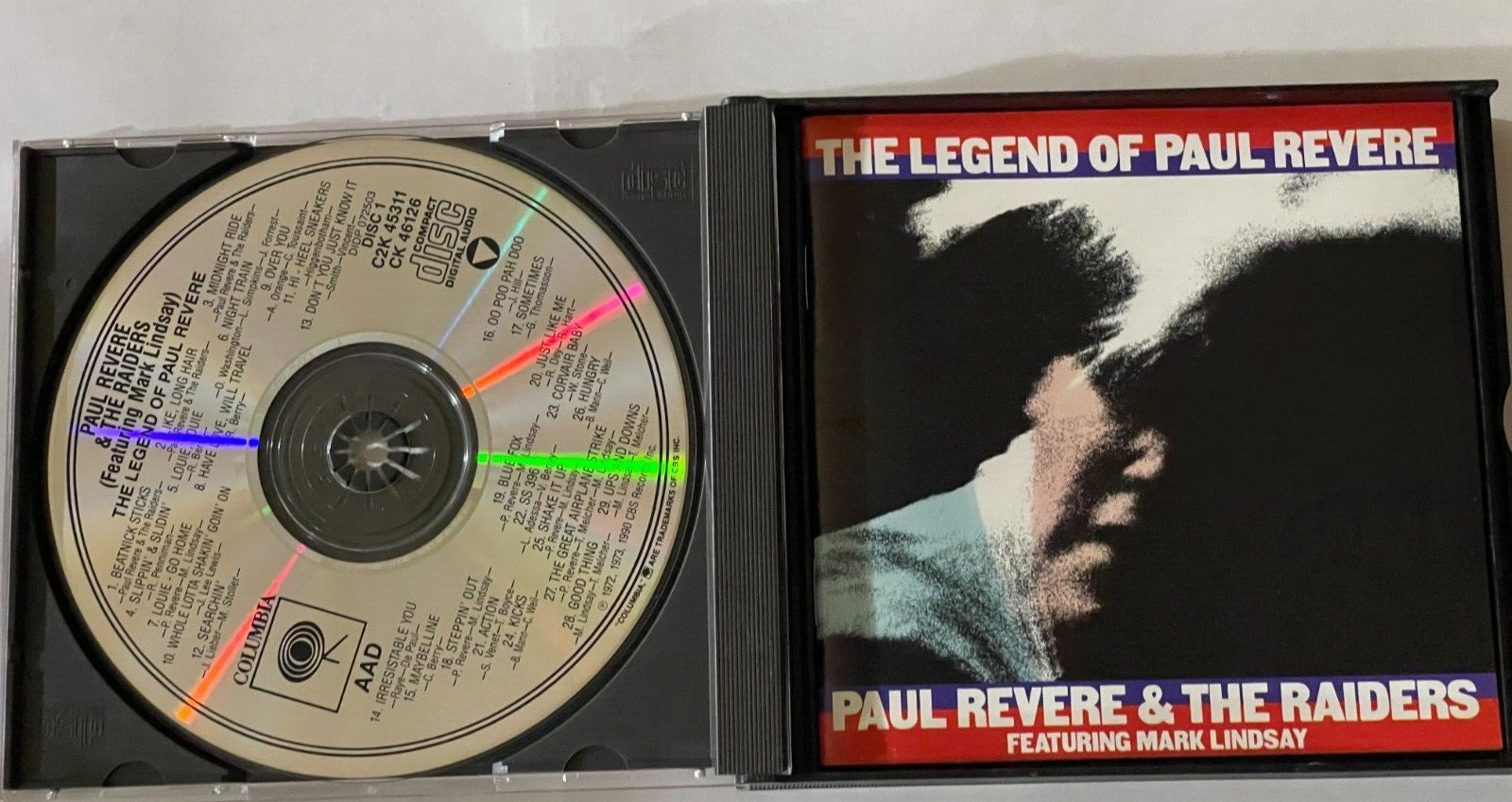 Legend of Paul Revere Paul Revere & The Raiders w/ Mark Lindsay CD 2 Discs 1990
