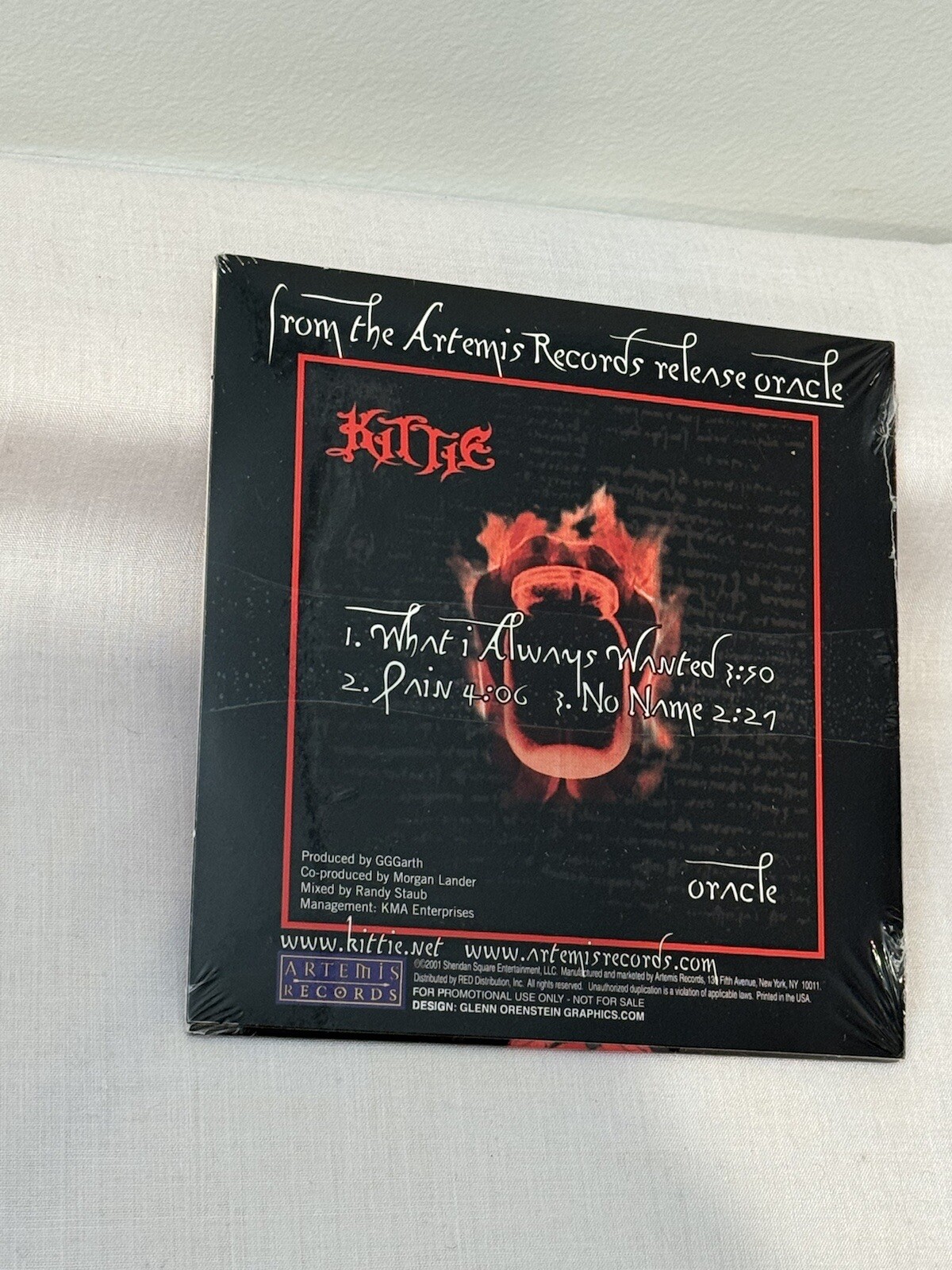 KITTIE Ultra Rare 2001 LIMITED 3 SONG PROMO DJ SAMPLER CD Single
