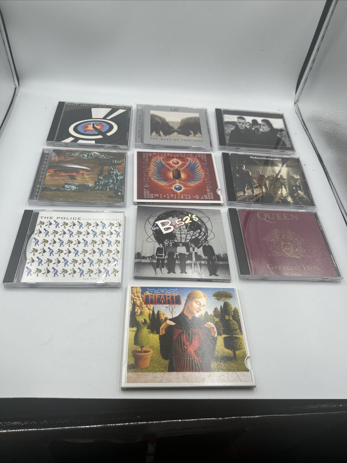 Lot Of 10 1970s 1980s Rock N Roll CDs Eagles U2 Journey Heart Police Queen Etc