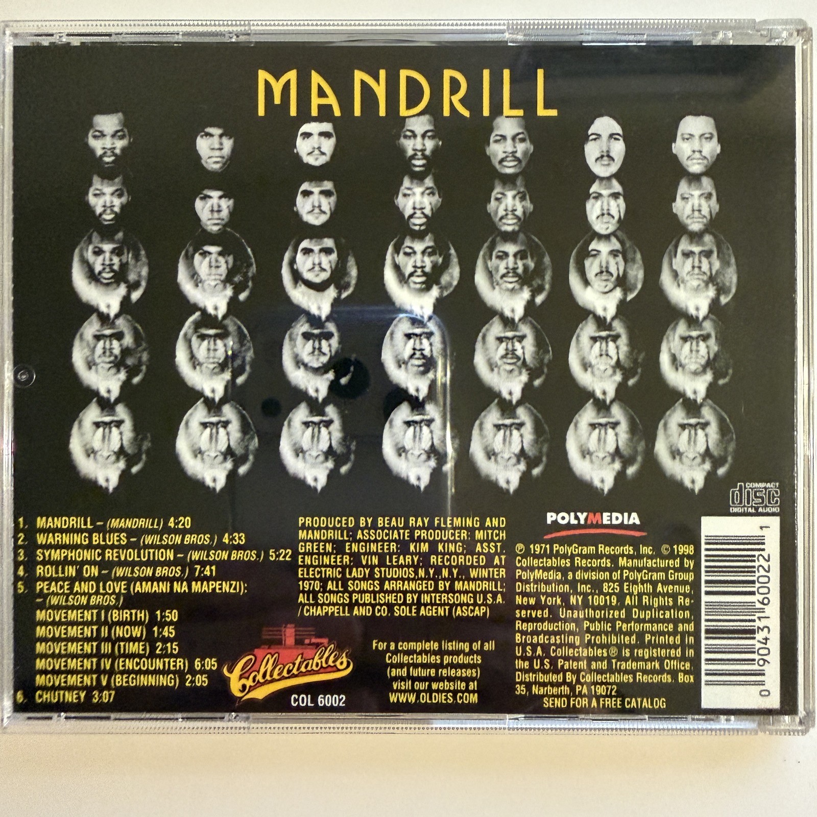 MANDRILL MANDRILL FUNK COLLECTABLES CD