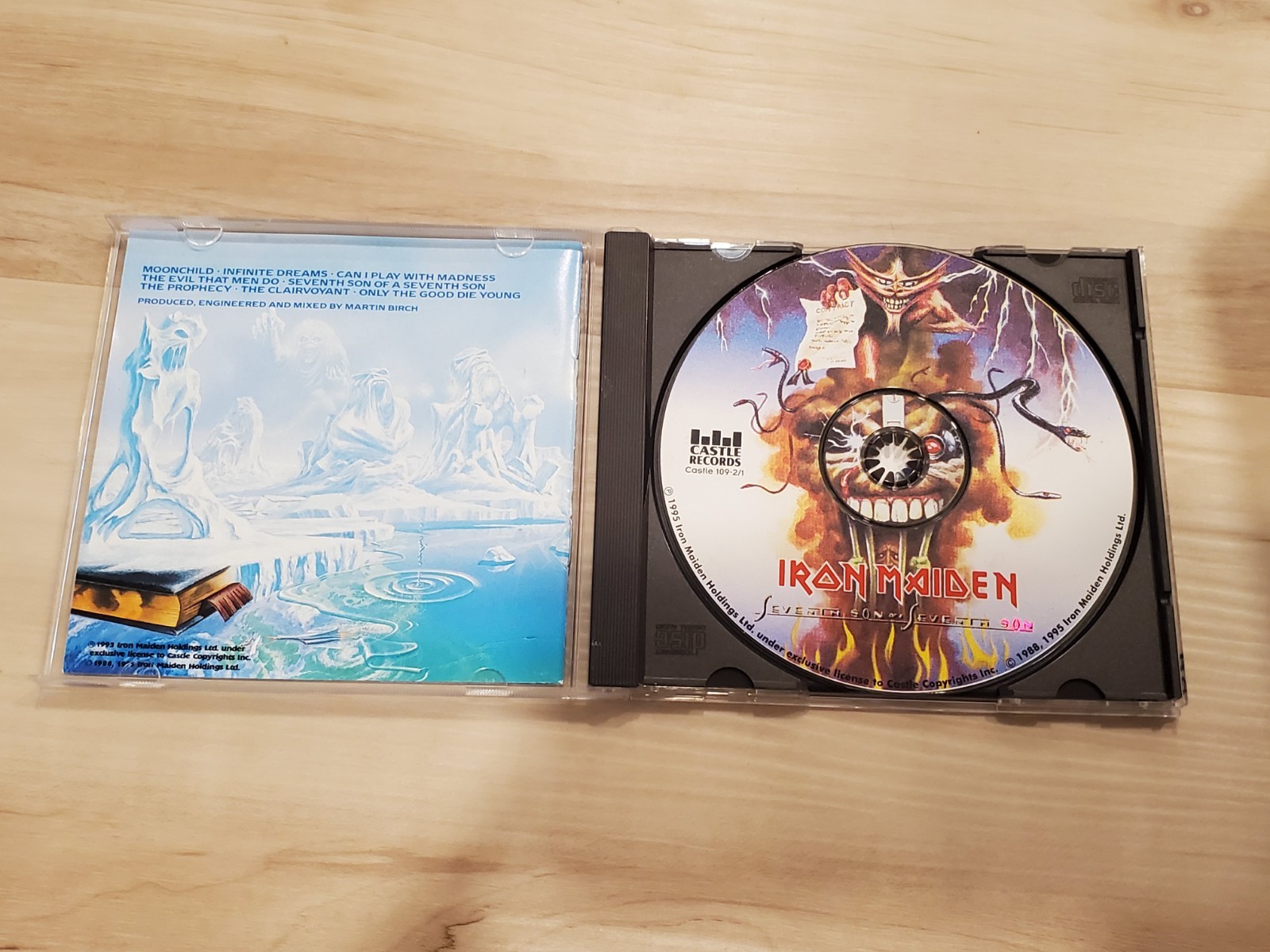 Vintage 1995 Iron Maiden Seventh Son of a Seventh Son Picture Disc CD