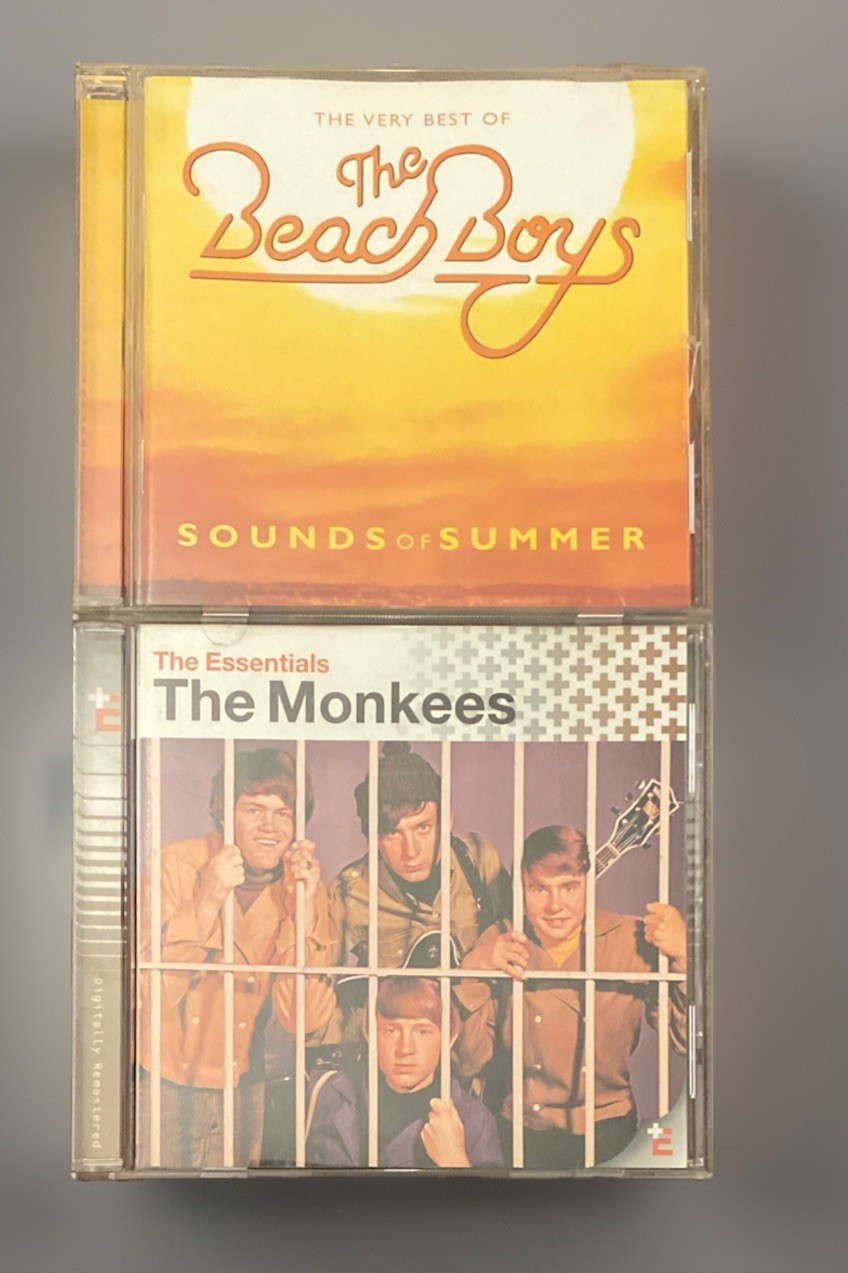 60s Pop Rock CD Lot - Beach Boys Sounds of Summer + The Monkees Essentials VG+