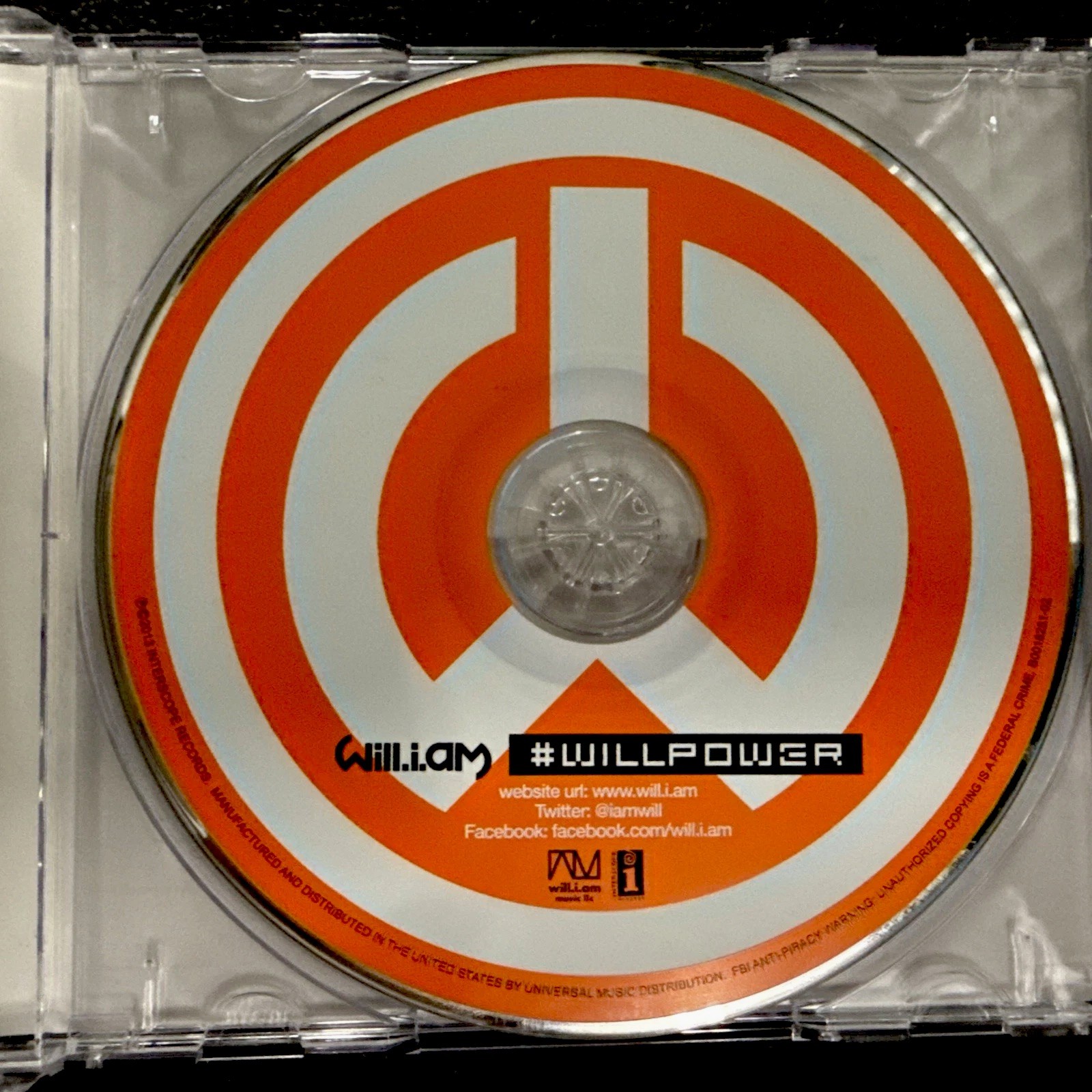 #willpower [Clean] by will.i.am (CD, 2013, Interscope (USA)) Like New