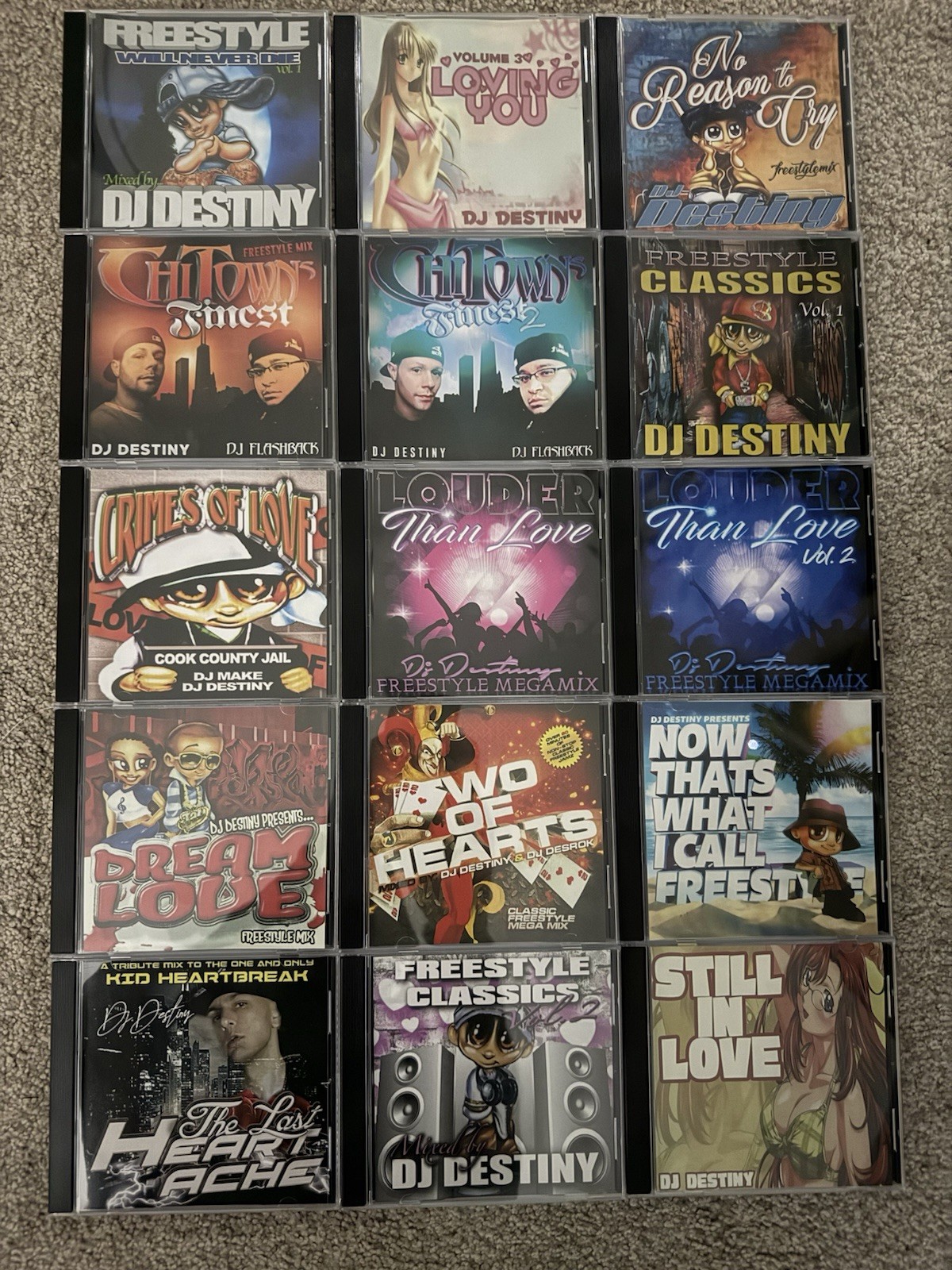 15!! Old School Latin Freestyle Mega Mixes (CD’s) Dj Destiny