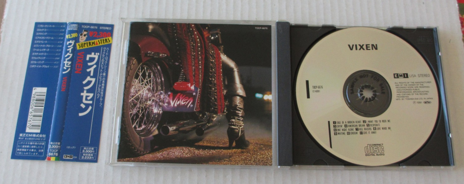 VIXEN- SELF-TITLED DEBUT CD 1991 80s HAIR METAL GLAM ROCK POISON TOCP-6676