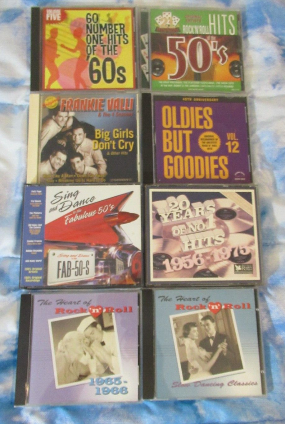 Lot of 8 Mixed Rock & Roll Oldies Music CD's 1950's to 1960's + 1970's