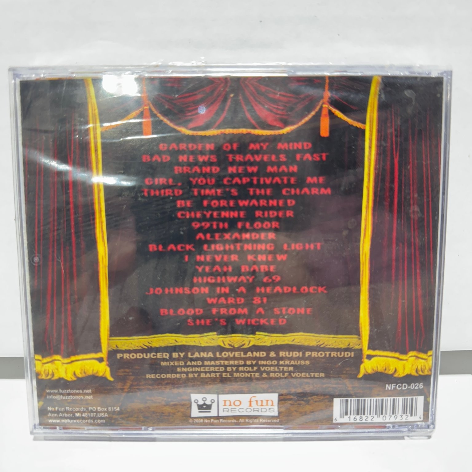 Fuzztones - Horny As Hell CD 2008 Bonus Tracks Garage Rock No Fun