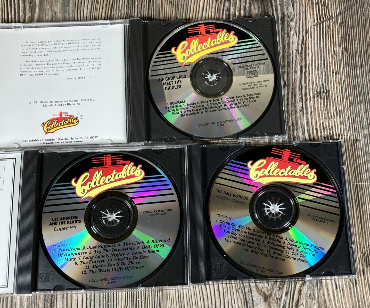 Doo Wop Golden Oldies Music CD 7 Lot Earls, Dell Vikings, Drifters, Cadillacs