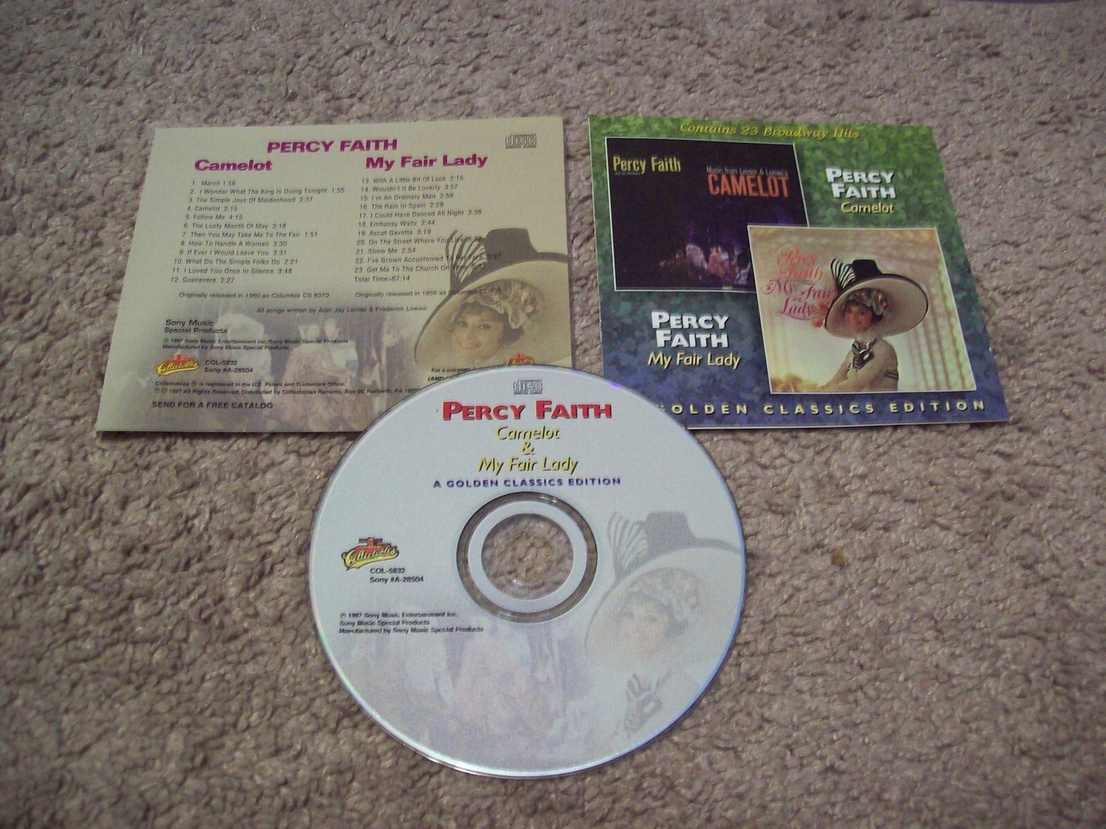 Percy Faith - Camelot / My Fair Lady CD *RARE* 1997 Sony Music Collectables