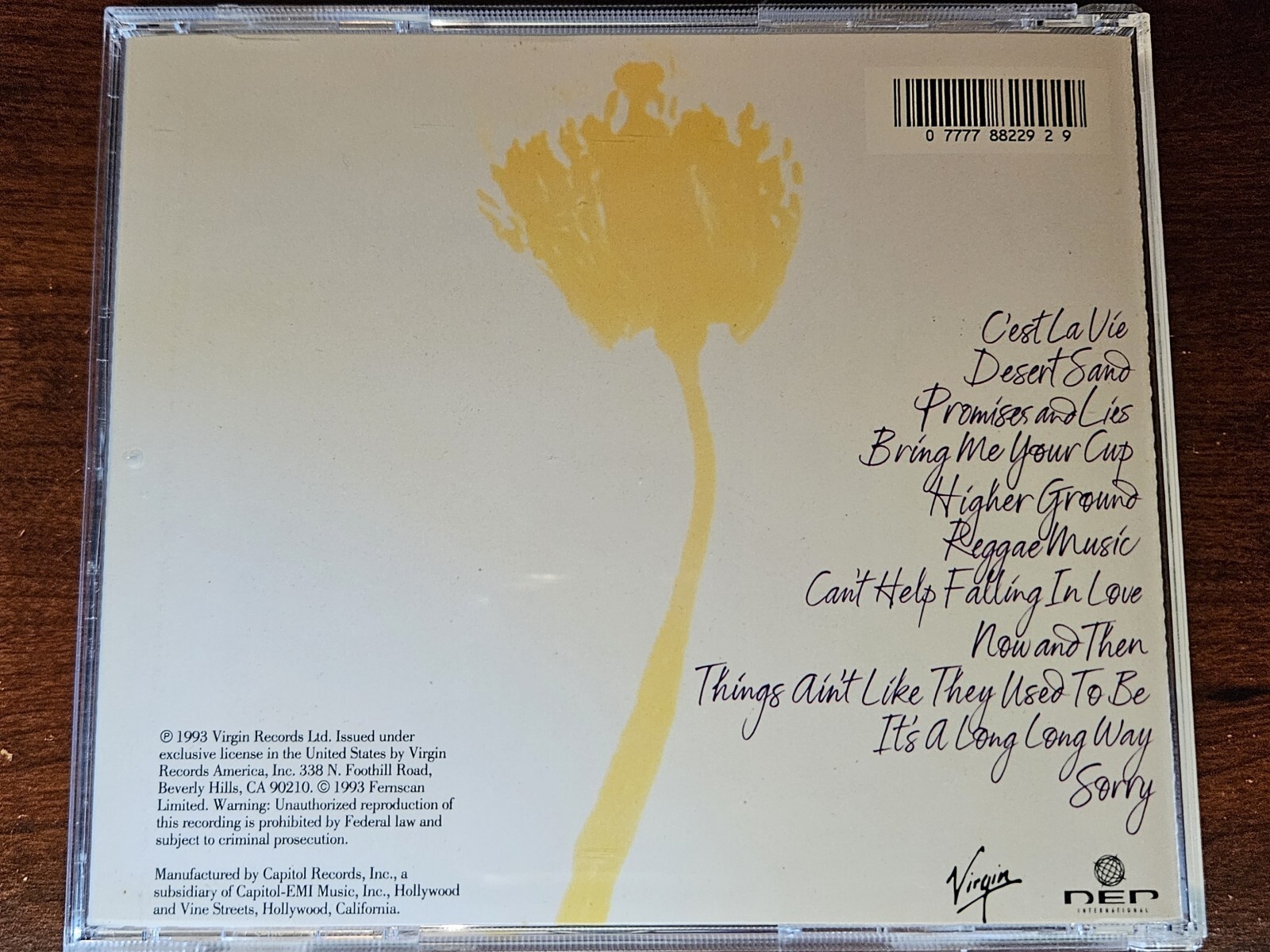 UB40 CD Promises and Lies