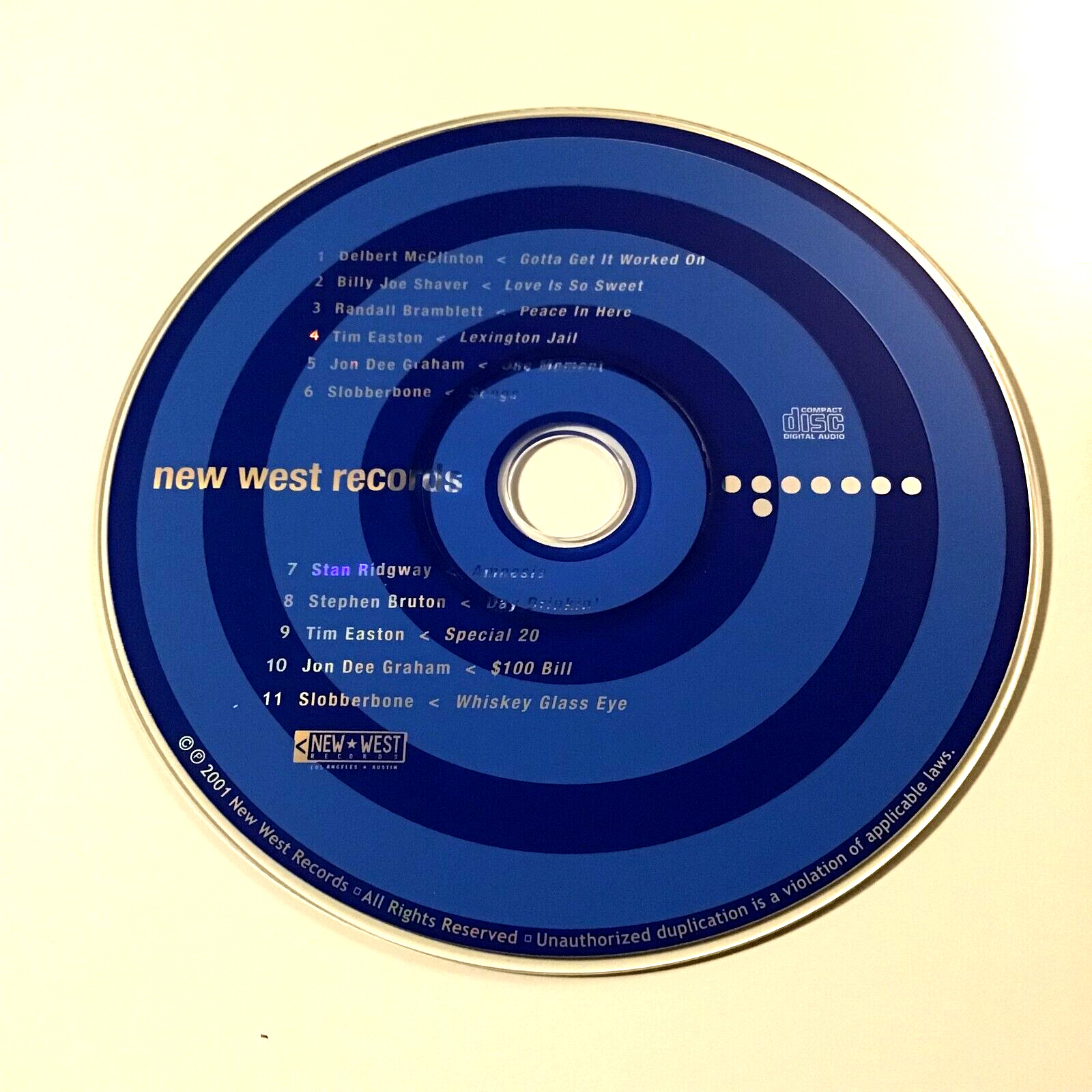 New West Records 1 Compilation CD 2001 Various, Delbert McClinton, Tim Easton