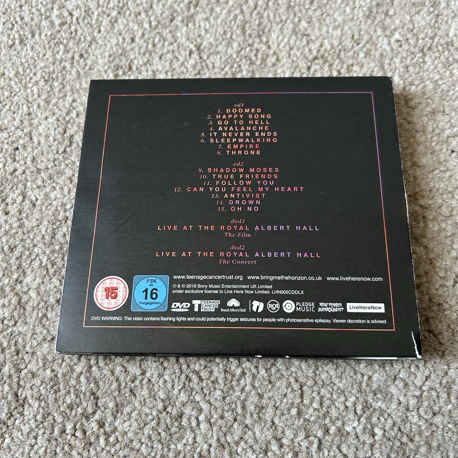 Bring Me The Horizon – Live At The Royal Albert Hall SIGNED 2xCD & 2xDVD 2016