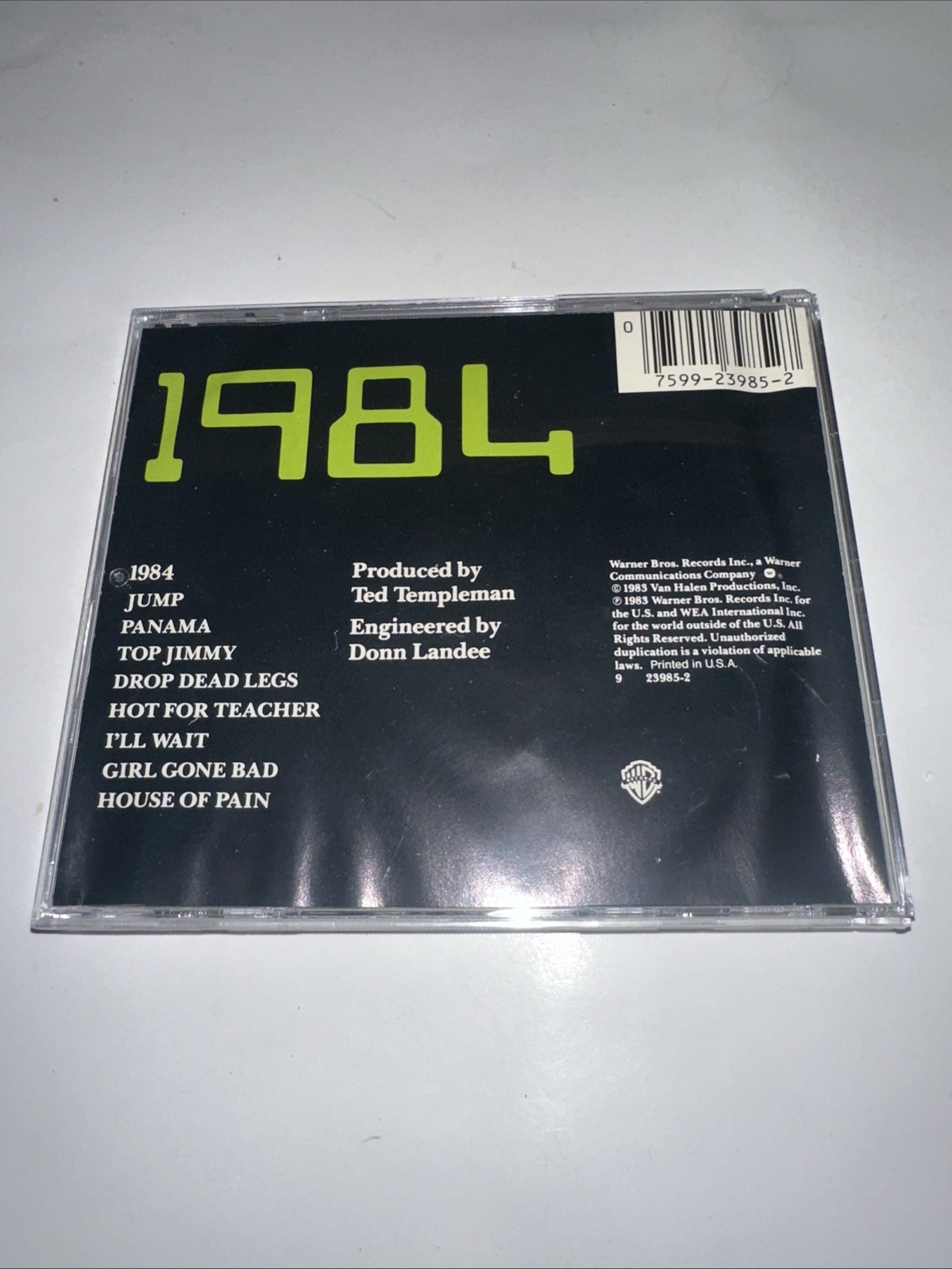 1984 by Van Halen (CD, 1983, Warner Bros.) Target Japan Disc Is excellent