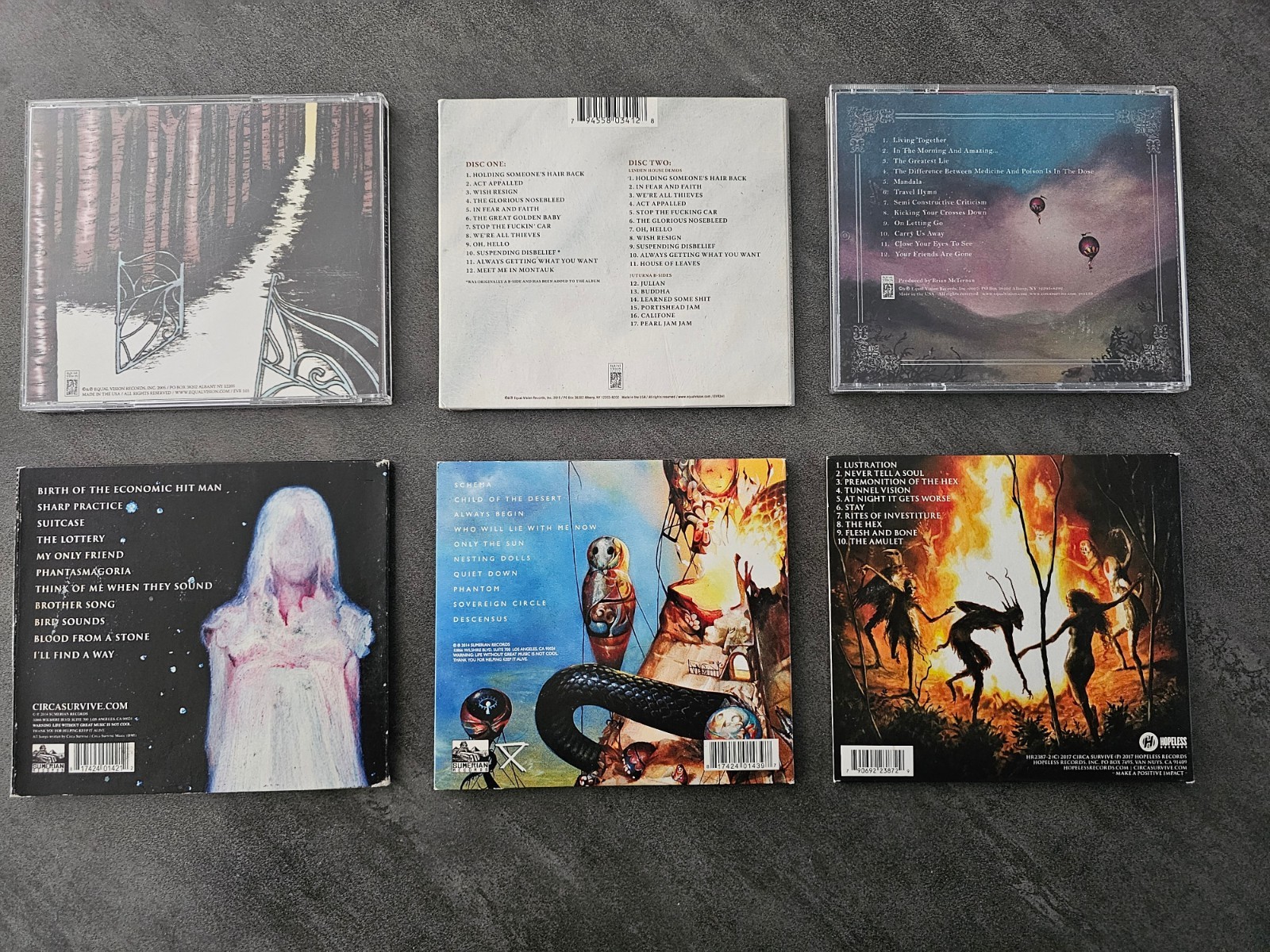 Circa Survive CD Lot Juturna On Letting Go Violent Waves Anthony Green