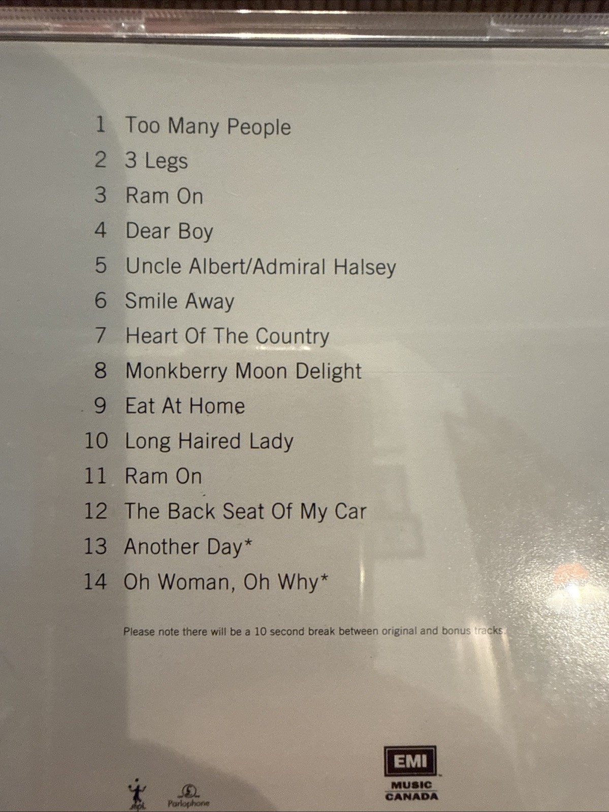 PAUL & LINDA MCCARTNEY - Ram Expanded CD 1993 MPL! EXCELLENT! B105
