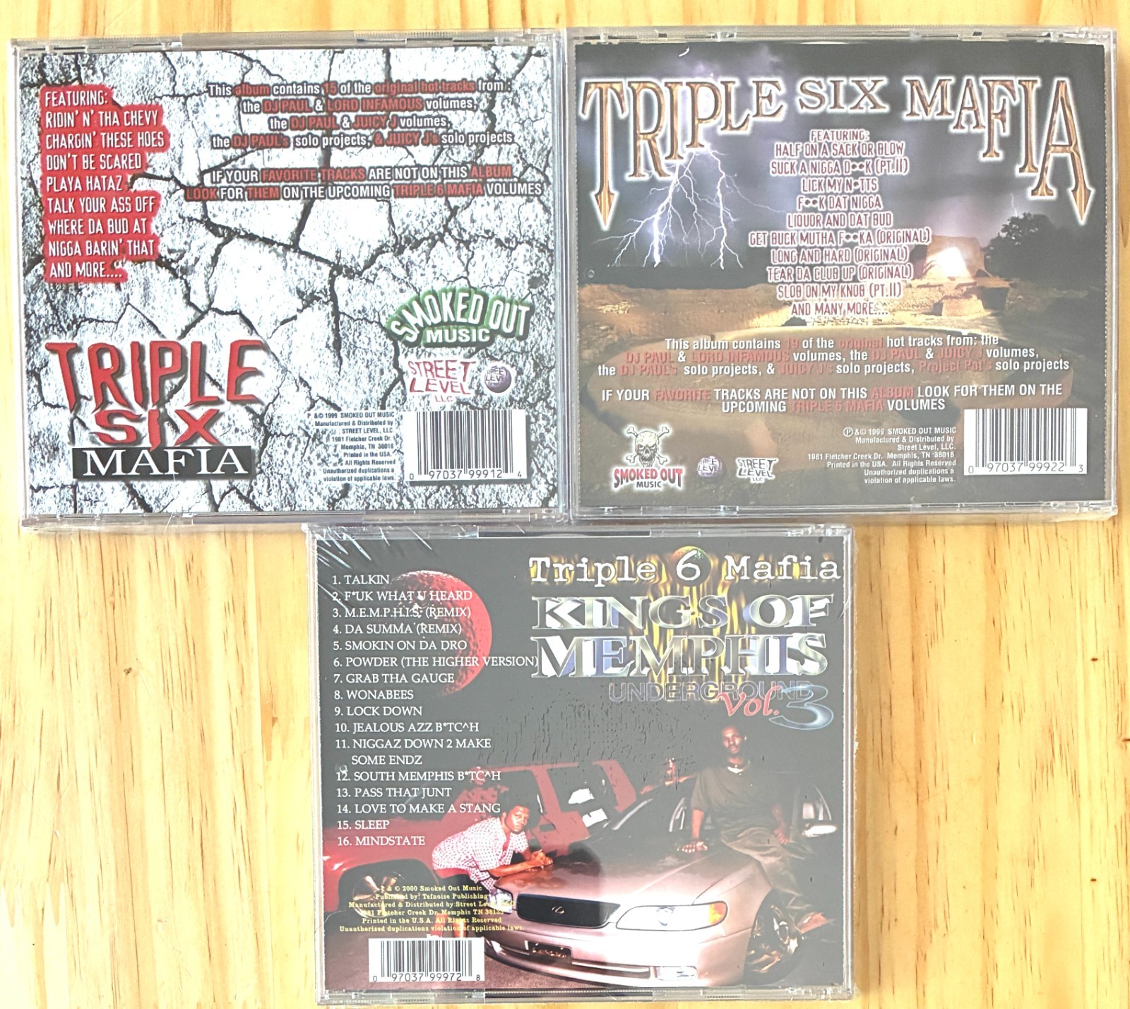 TRIPLE SIX MAFIA - Underground Vol. 1, Vol. 2 & Vol. 3 (Factory Sealed 3-CD Set)