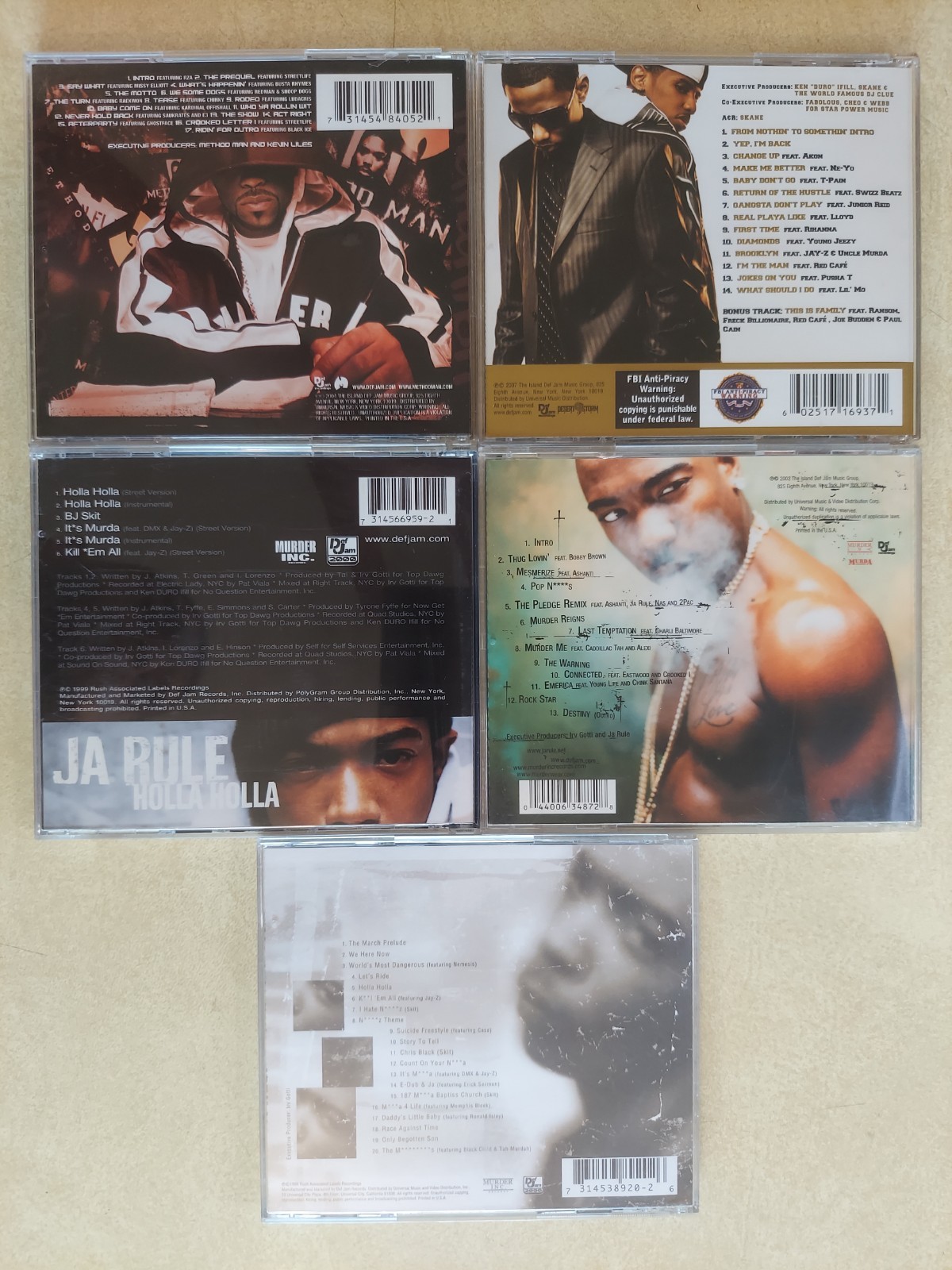 Eat Coast Rap CD Lot of 21 Jay-Z Nas Cam'ron Ja Rule Wale RZA Mobb Deep Camp Lo