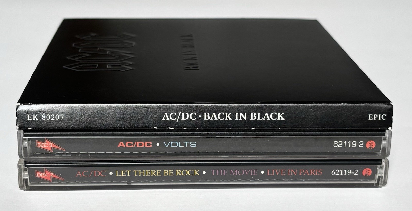 AC/DC CD Lot Let There Be Rock Live Paris (2-Disc) Bonfire VOLTS Back in Black