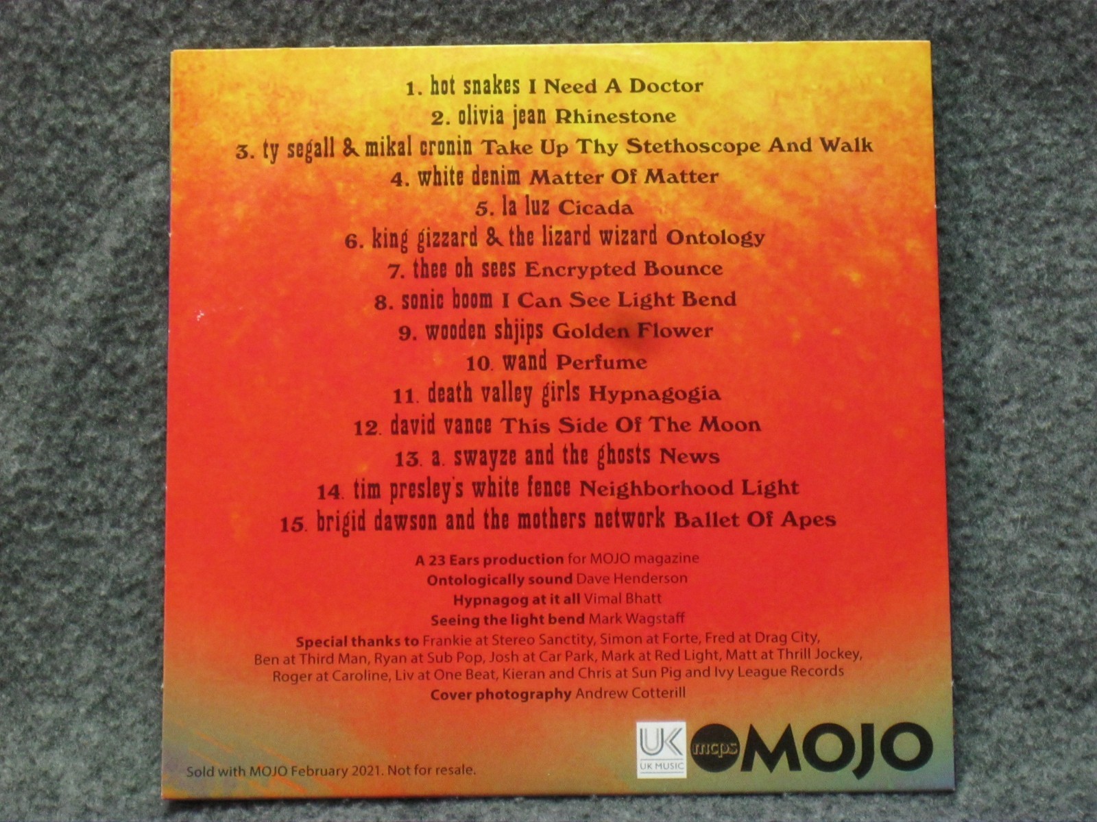 Mojo Psych Ops CD, Psych Rock Compilation! 15 Garage Rock Nuggets-Free Shipping!