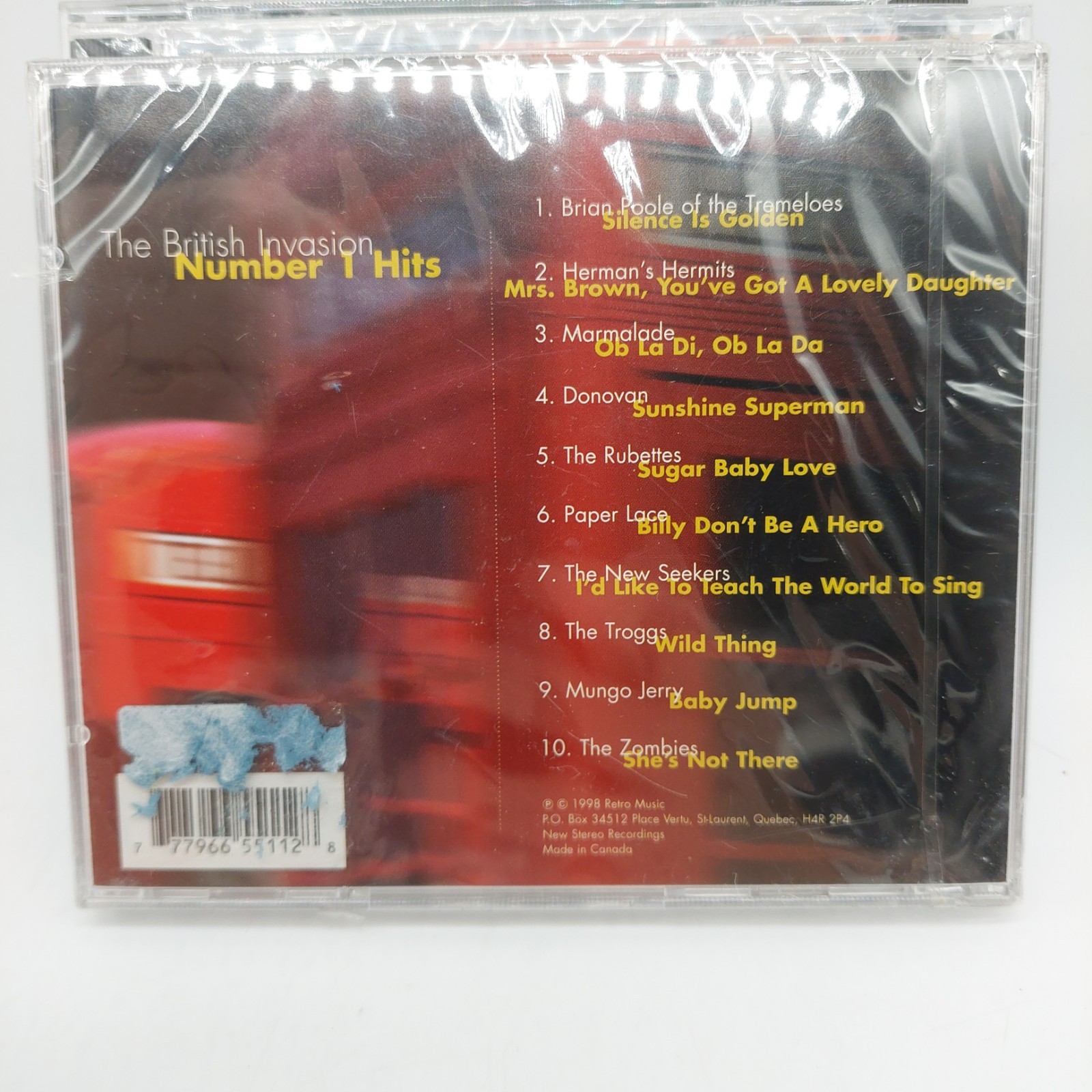 The British Invasion Number 1 Hits CD 1998 New Sealed