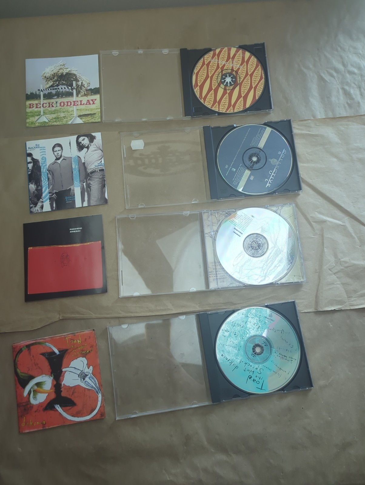 4 CD Lot Radiohead Beck Toad Wet Sprocket Collective Soul 90s Alternative Rock