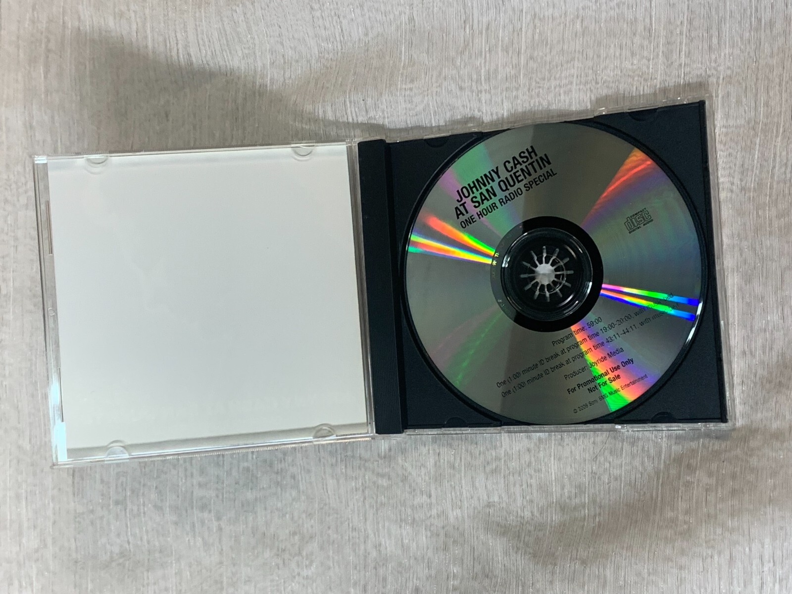 Johnny Cash at San Quentin One Hour Radio Special CD RARE Promotional I9