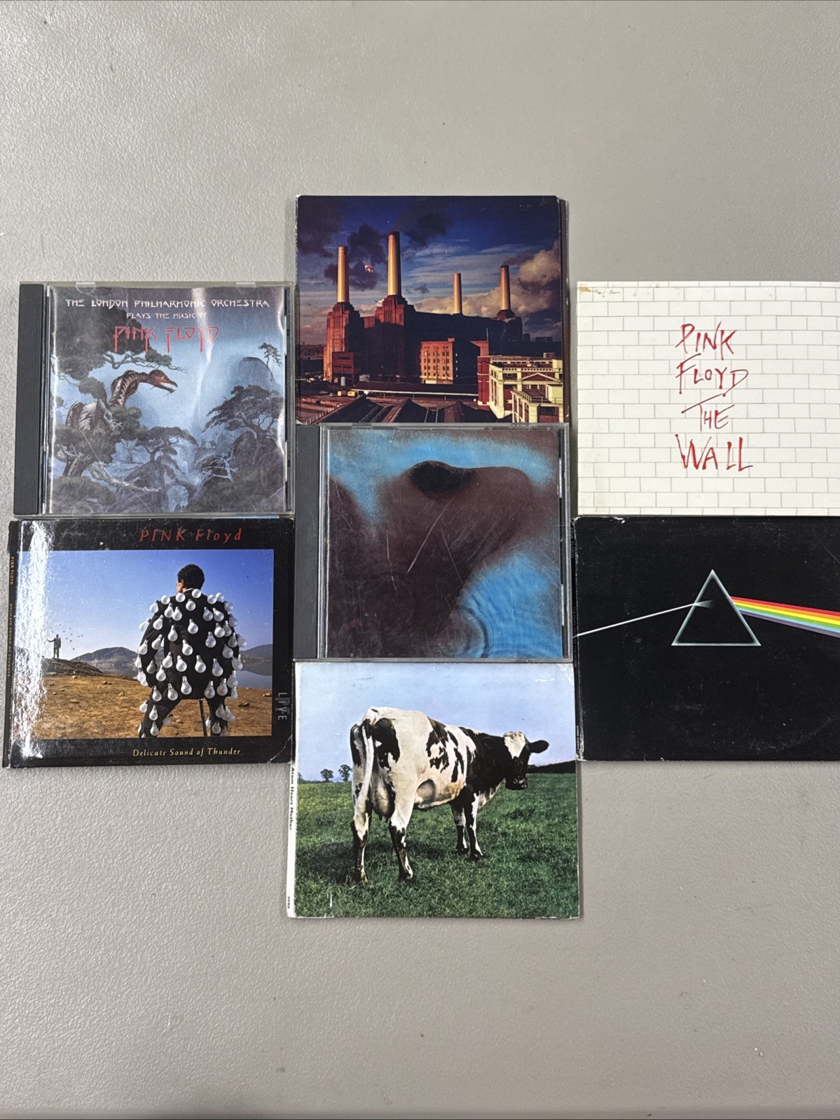 7 PINK FLOYD CDs Sounds Thunder London The Wall Heart Mother Meddle Animals