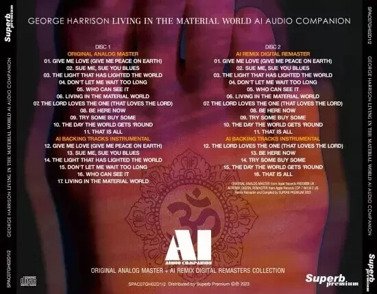 GEORGE HARRISON / AI - AUDIO COMPANION ORIGINAL ANALOG MASTER + AI REMIX 8CD