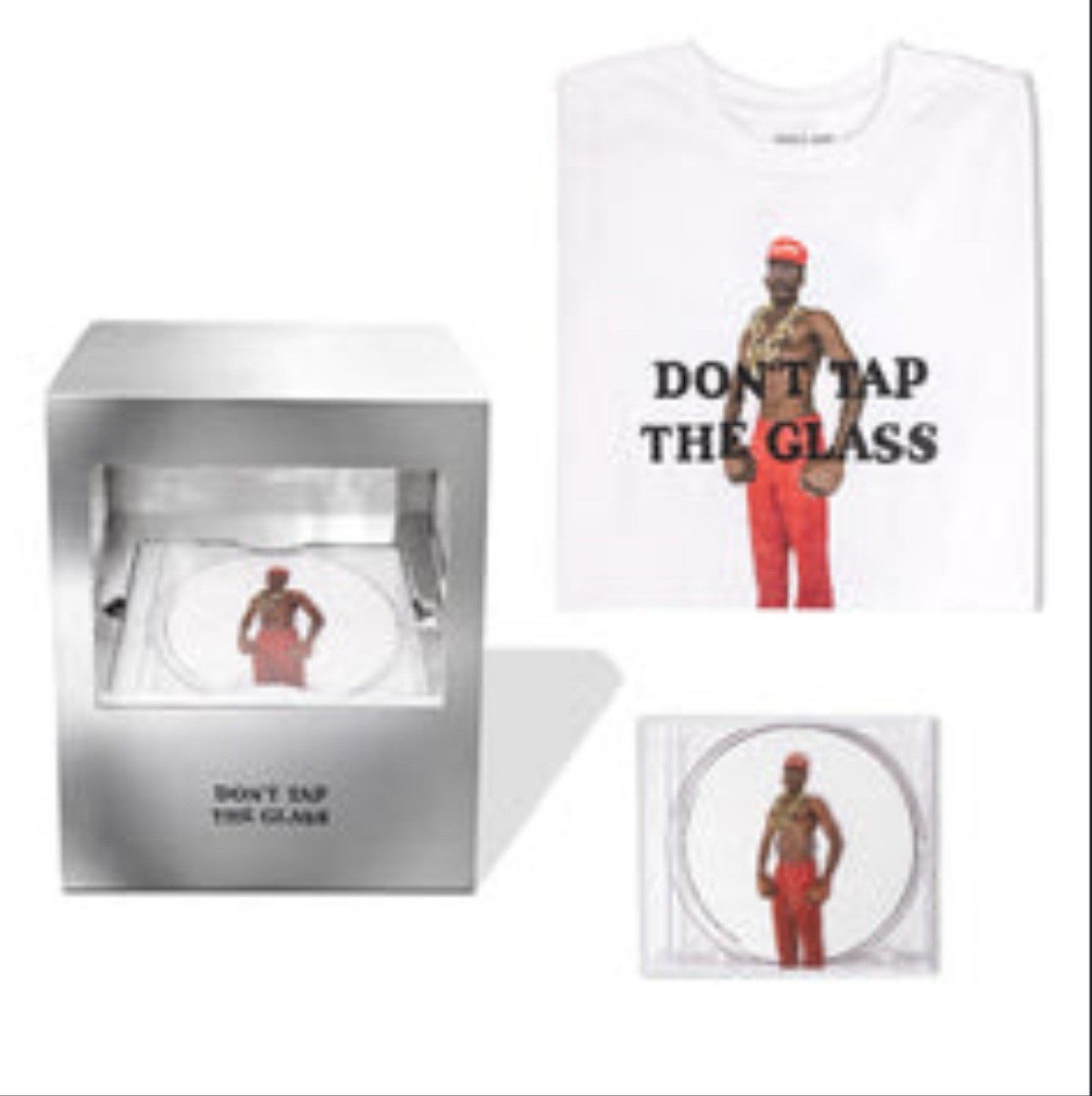 TYLER THE CREATOR DONT TAP THE GLASS BOX SET X-LARGE WHITE TEE + CD. BOX SET!
