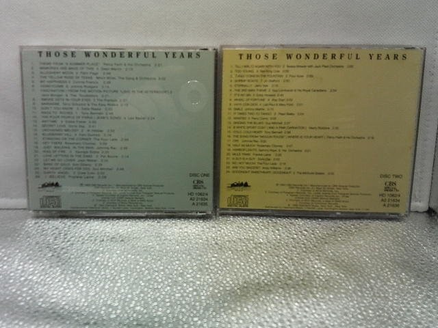 Various – Those Wonderful Years 1988 2xCD Pop Vocal Easy Listening CBS