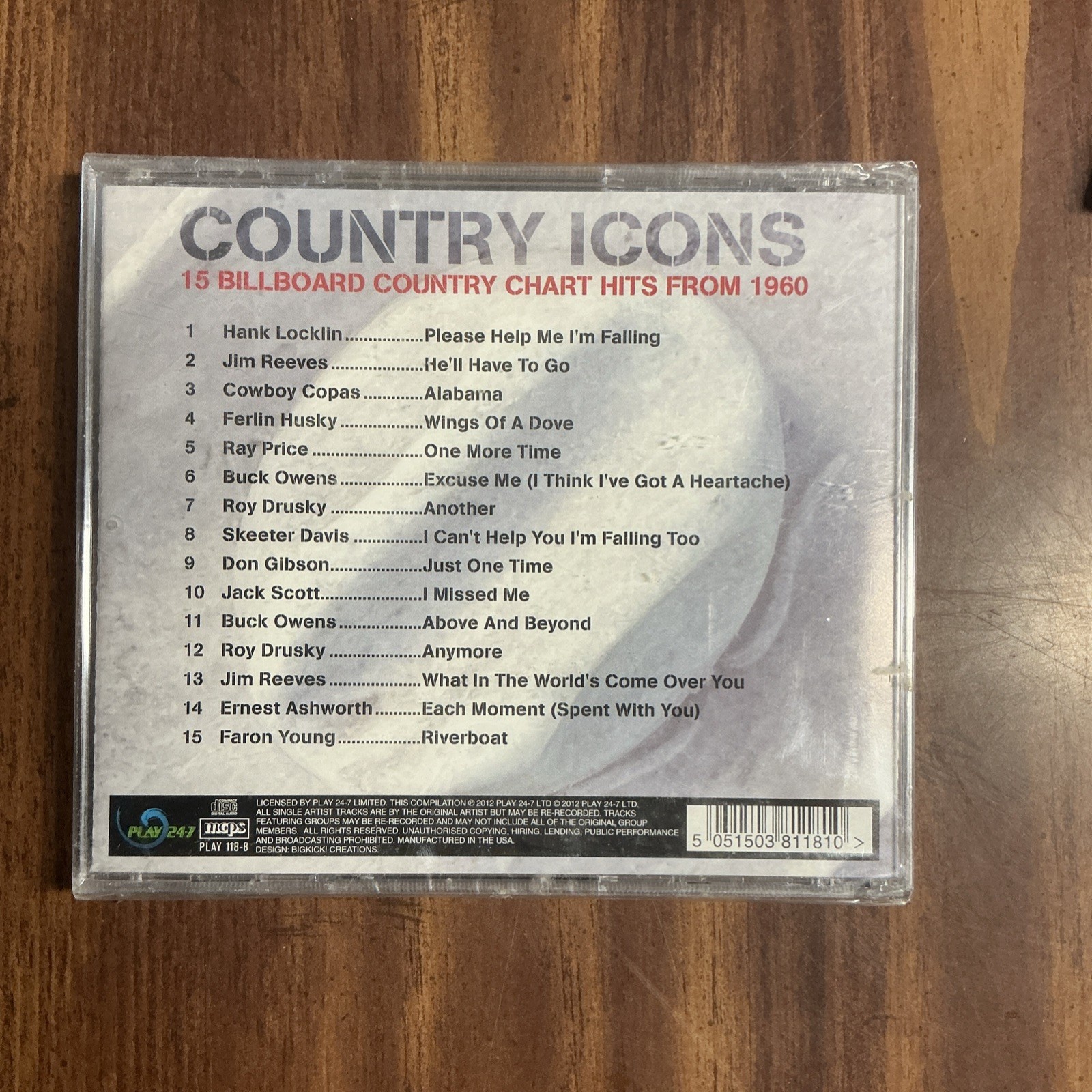 Hank Williams Johnny Cash George Jones Country Compilation (CD, 1960s 1970s)