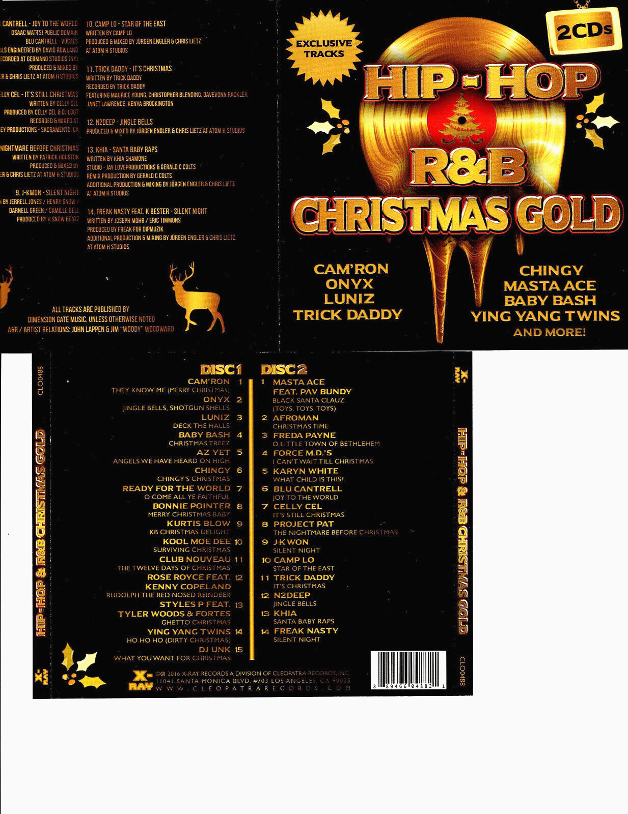 HIP HOP R&B CHRISTMAS GOLD -VAR (2CD) ONYX LUNIZ TRICK CHINGY BLOW AZYET KOOLMOD