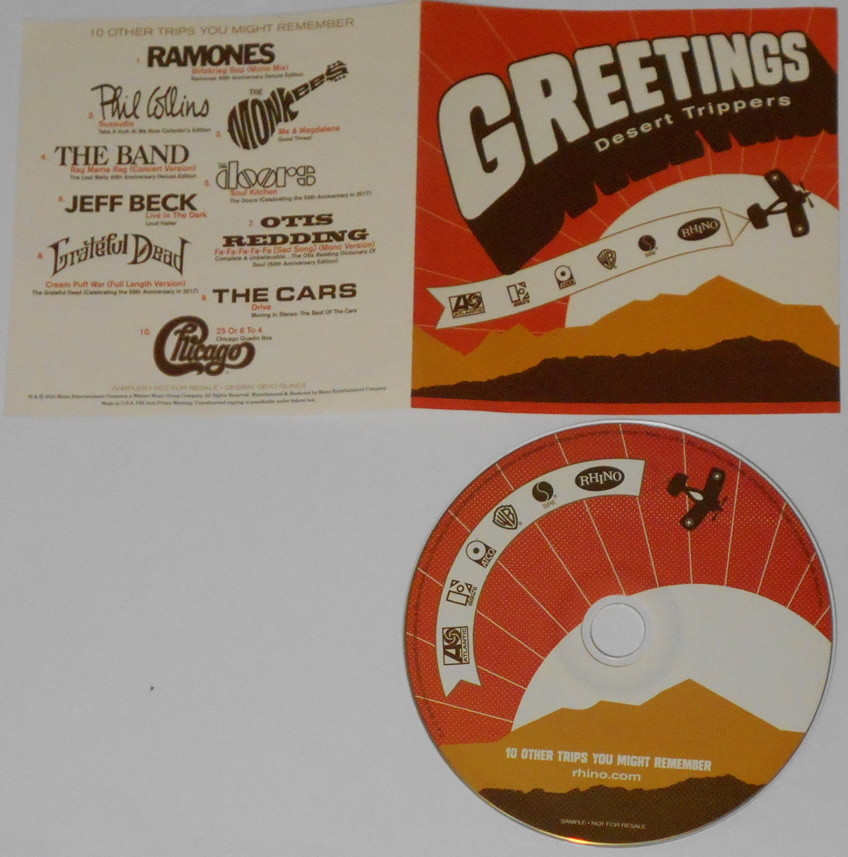 Ramones, Phil Collins, Monkees, The Band, Jeff Beck, Doors, Cars U.S. promo cd
