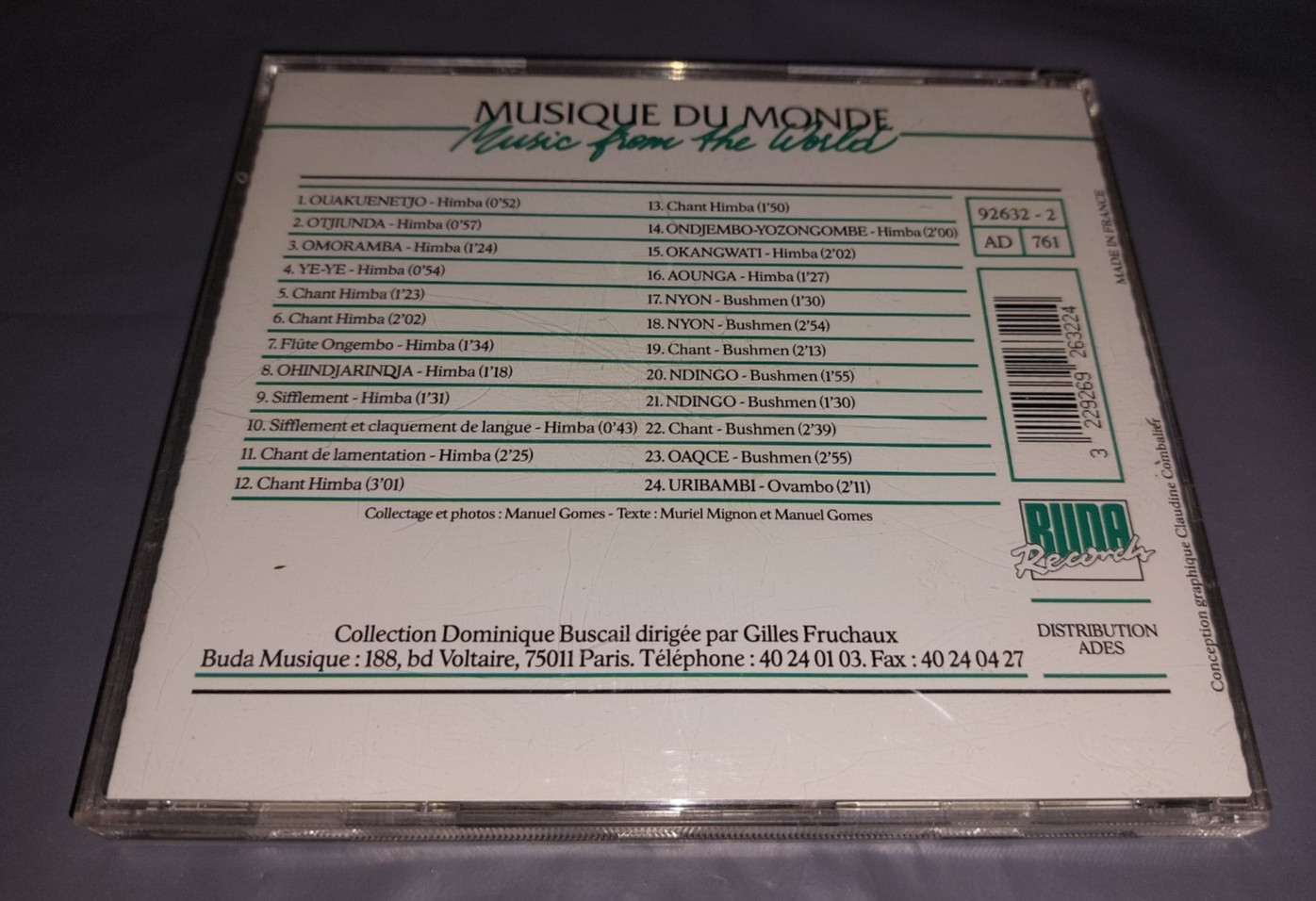Bushmen And Himba ‎– Namibia CD ALBUM EXCELLENT AFRICAN FOLK